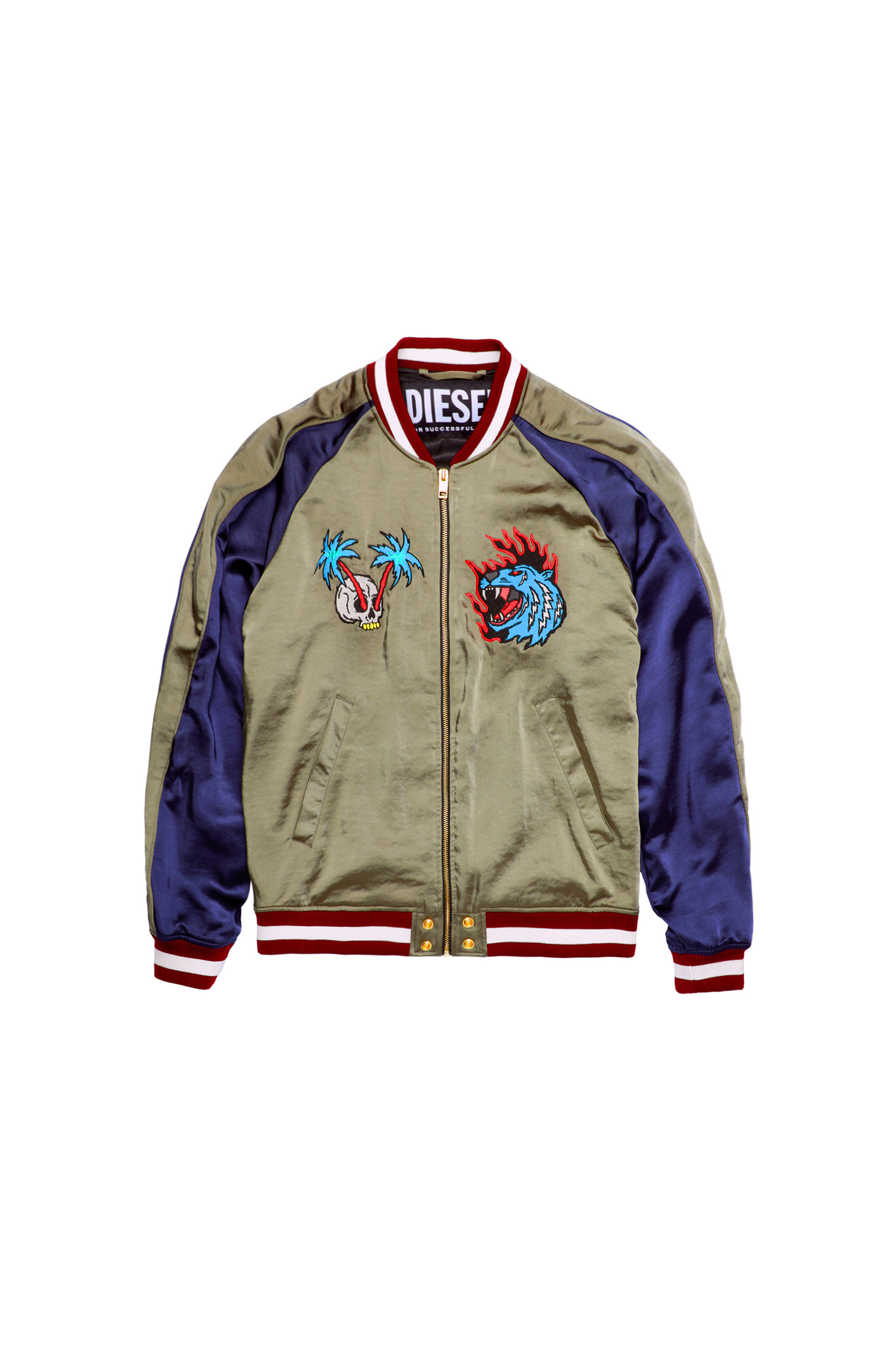 J-BUTLER-B, Azul marino/Verde - Chaquetas
