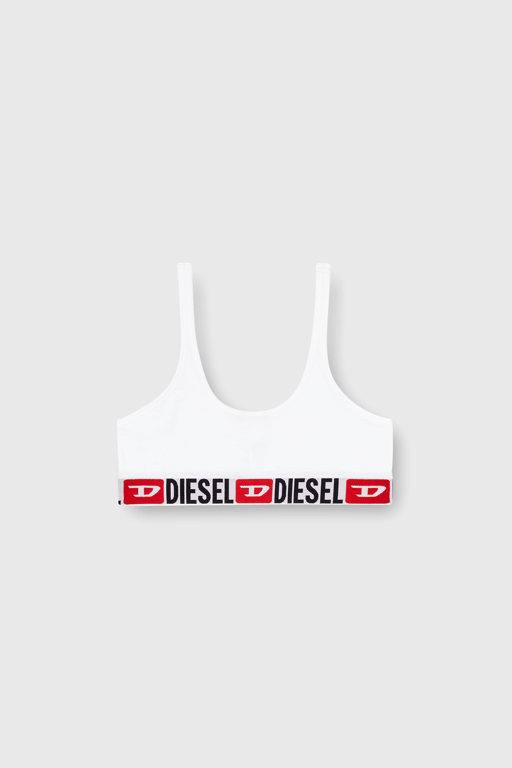 Diesel - UFSB-ORIBA, Bralette con banda con logotipo Mujer in Blanco - 2