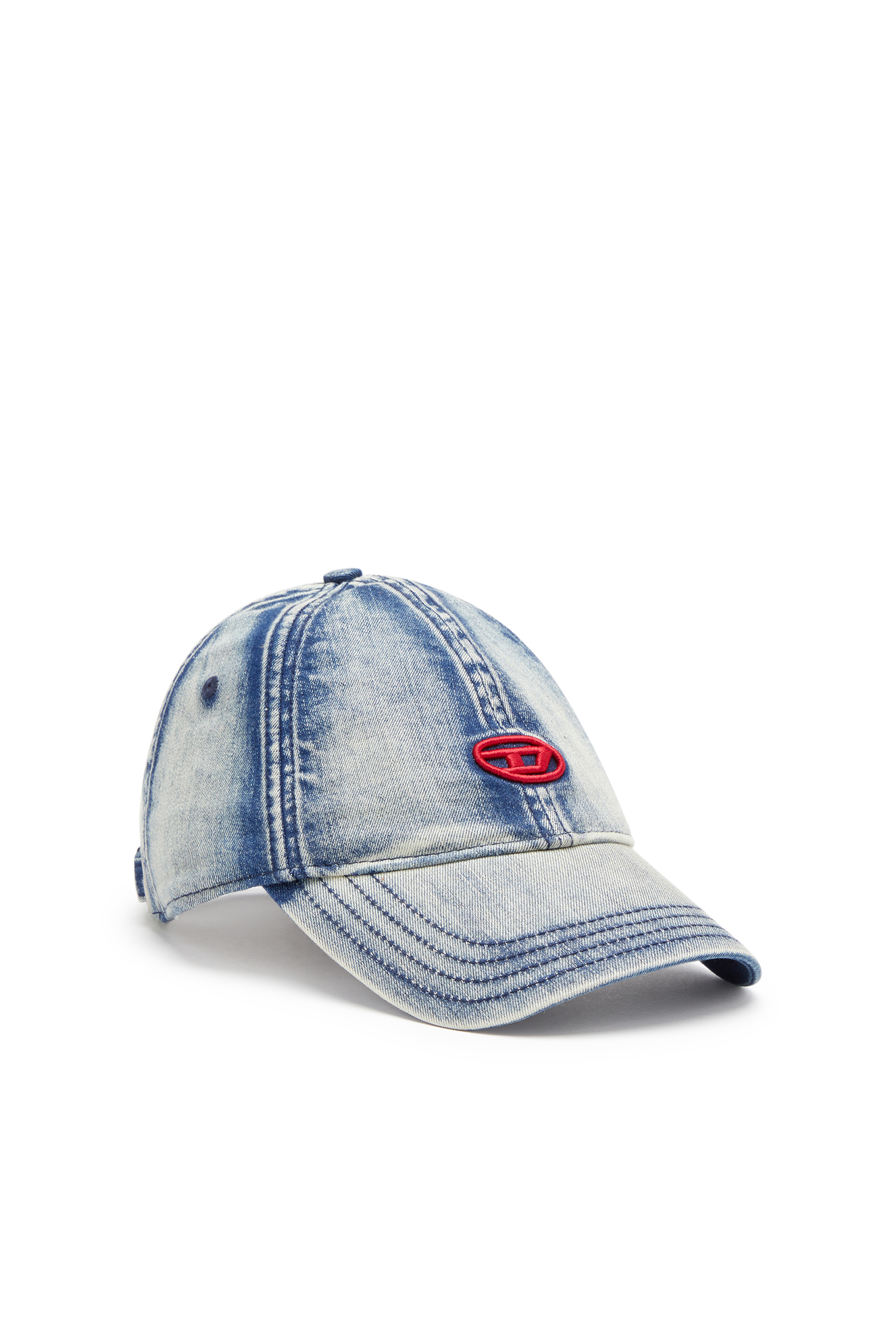 Diesel - C-GABLE, Gorra de béisbol de denim tratado Hombre in Azul marino - 1