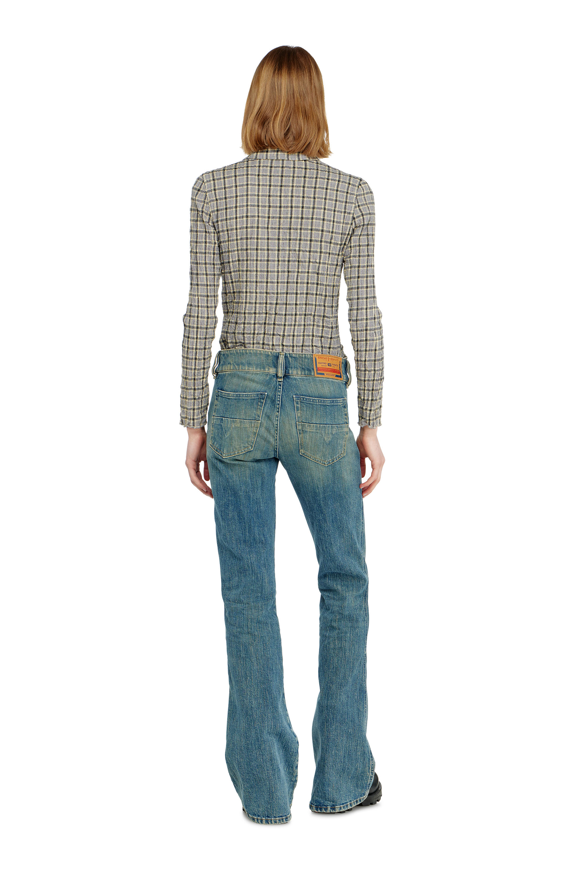 Diesel - Bootcut Jeans D-Hush 007EJ Mujer, Azul medio - 3