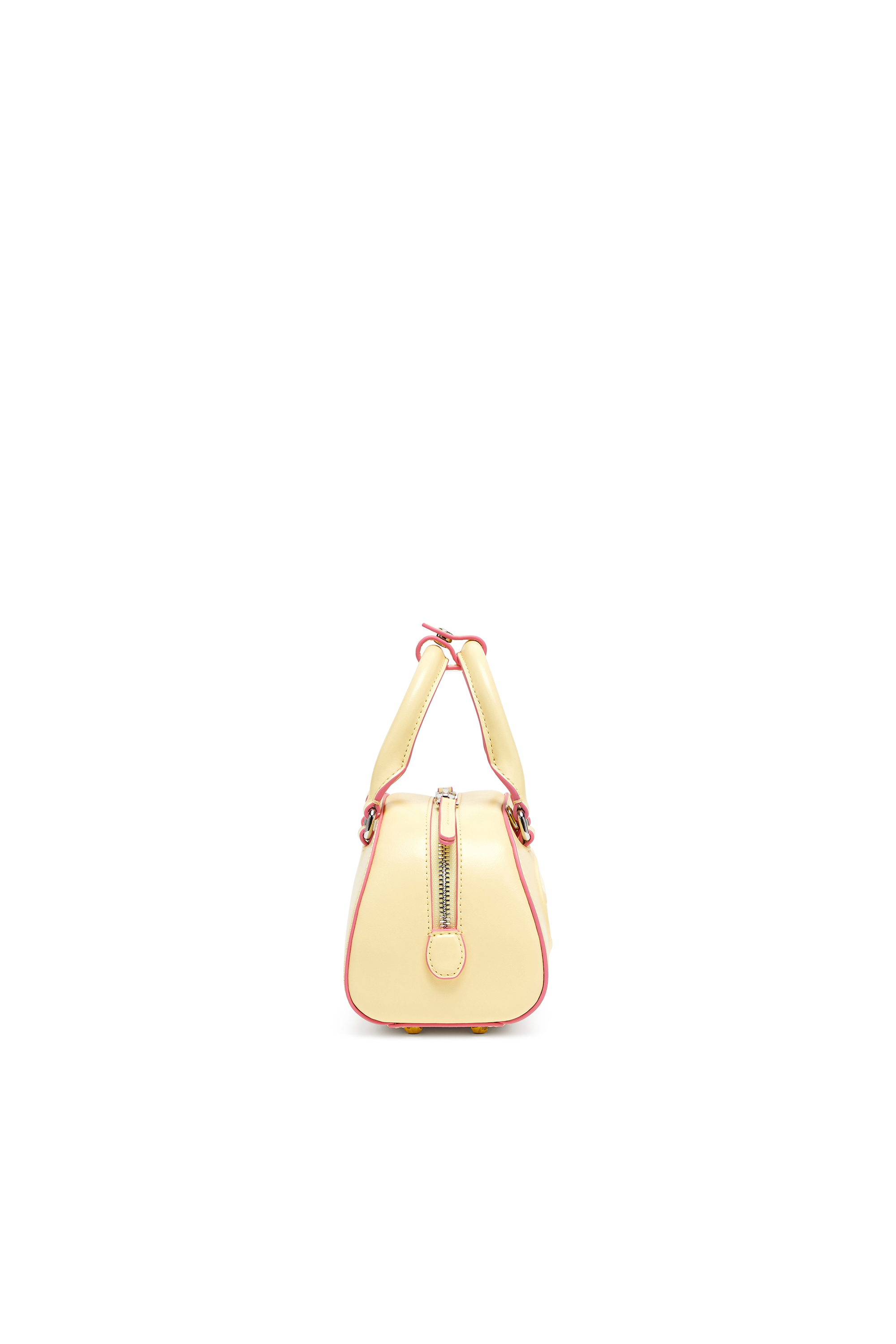 Diesel - 1DR DOME CROSSBODY, 1DR Dome - Bolso bowling mini de cuero Mujer in Amarillo - 4