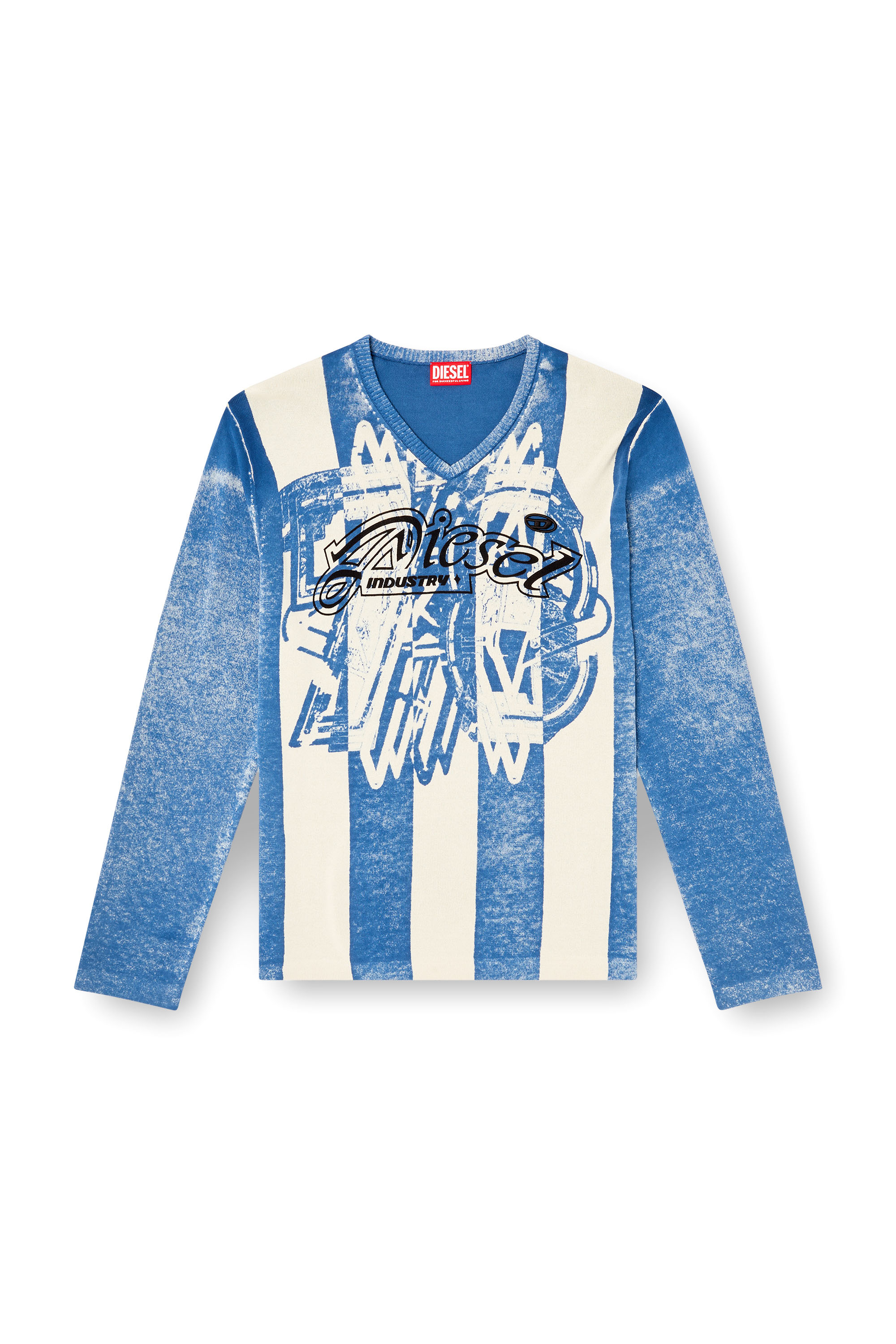 Diesel - K-OLIBA-V, Jersey con estampado interior de rayas Hombre in Multicolor - 3