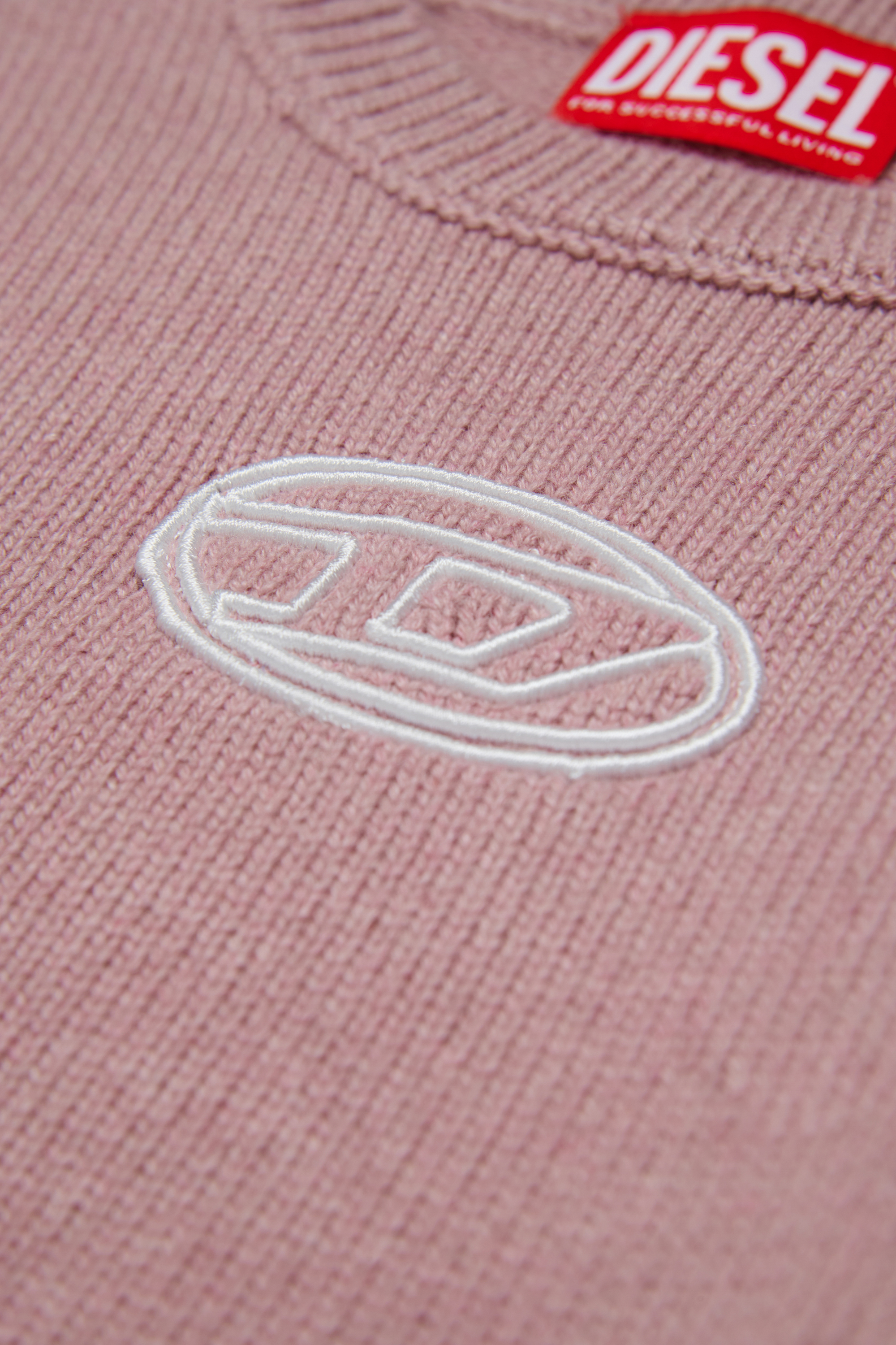 Diesel - KLESSY, Suéter mezcla de lana con logo Mujer in Rosa - 4