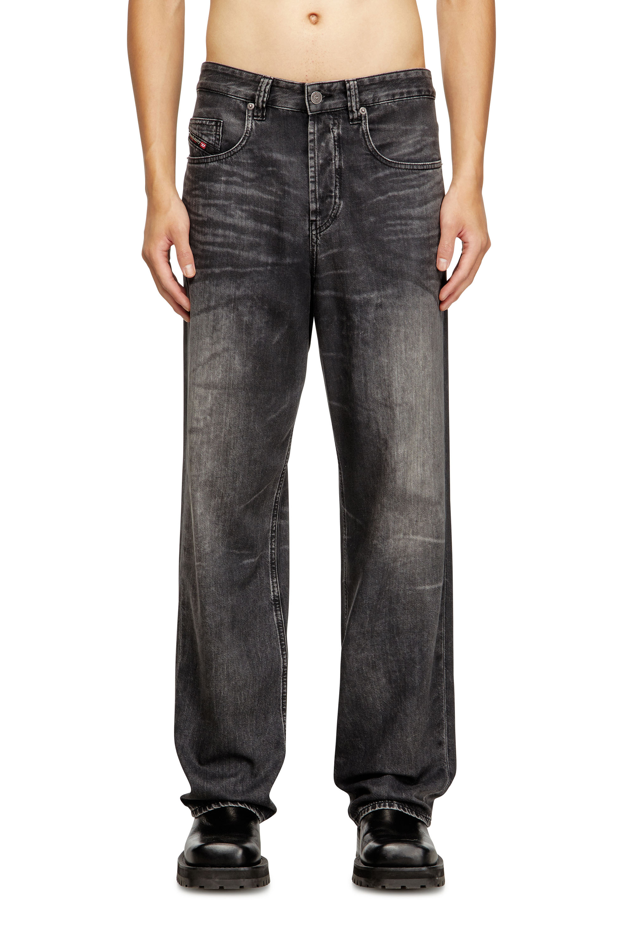 Diesel - Relaxed Jeans 2001 D-Macro 0CEBC Hombre, Negro/Gris oscuro - 1
