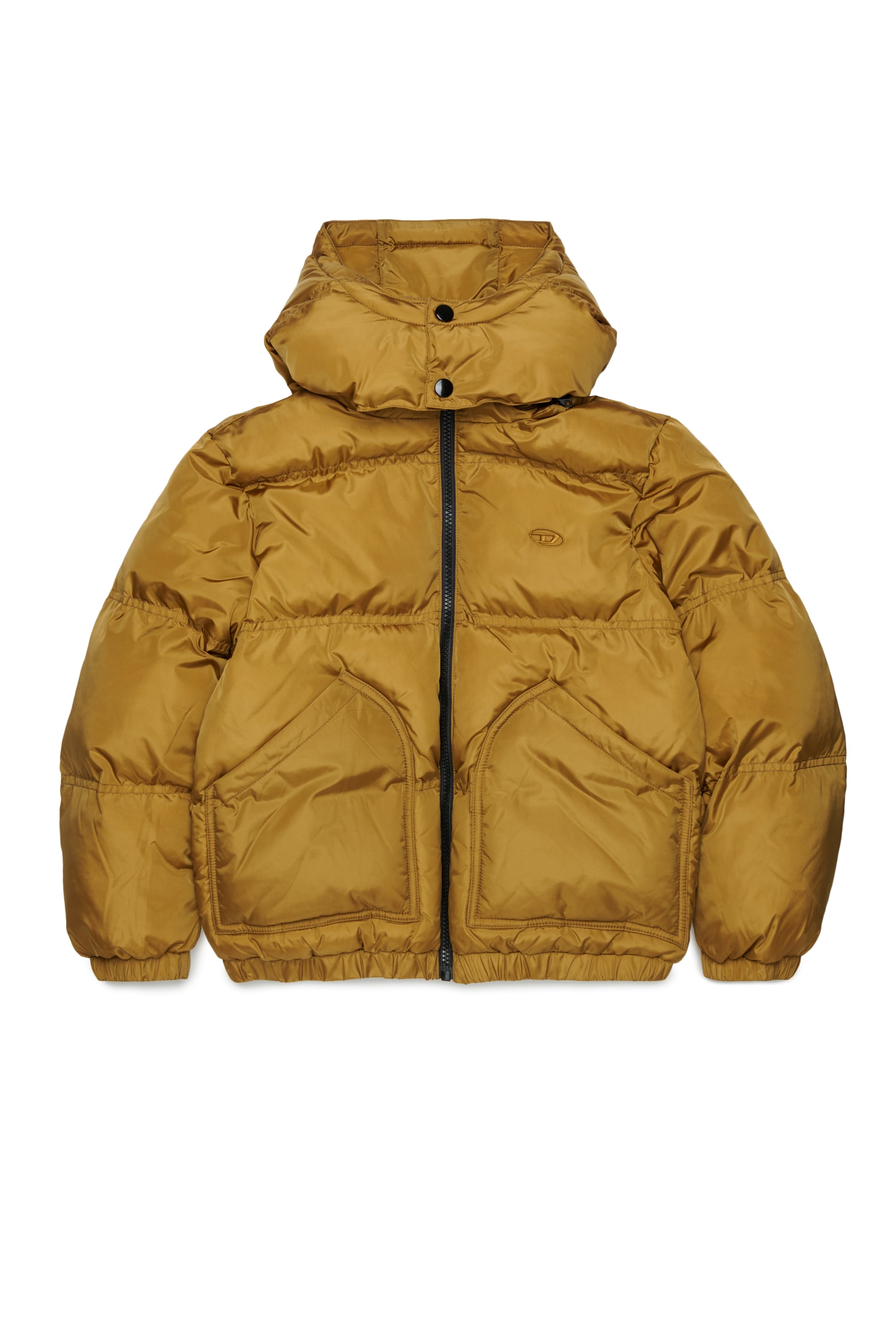Diesel - JRIVON, Chaqueta acolchada con capucha y bolsillos oversize Unisex in Marr&oacute;n - 1