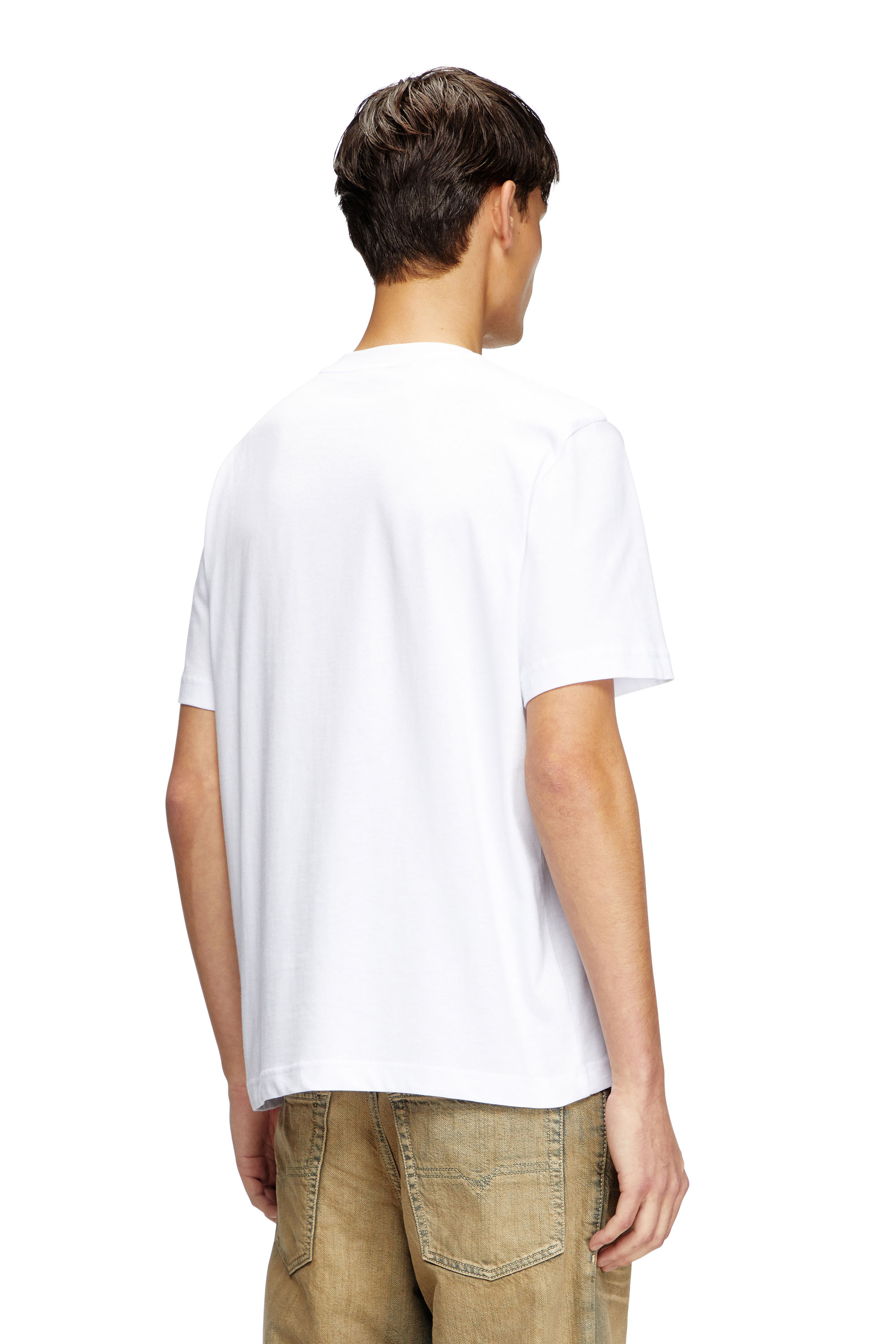 Diesel - T-ADJUST-BIGOVAL, Camiseta con Oval D en relieve Hombre in Blanco - 4