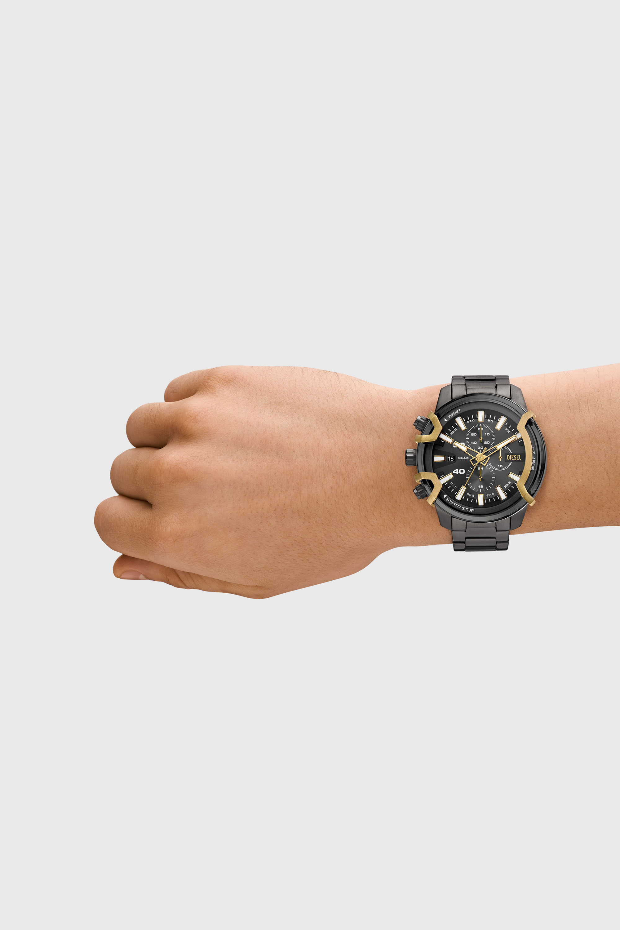 Diesel - DZ4668, Reloj Griffed de acero inoxidable en dos tonos Hombre in Gris - 4
