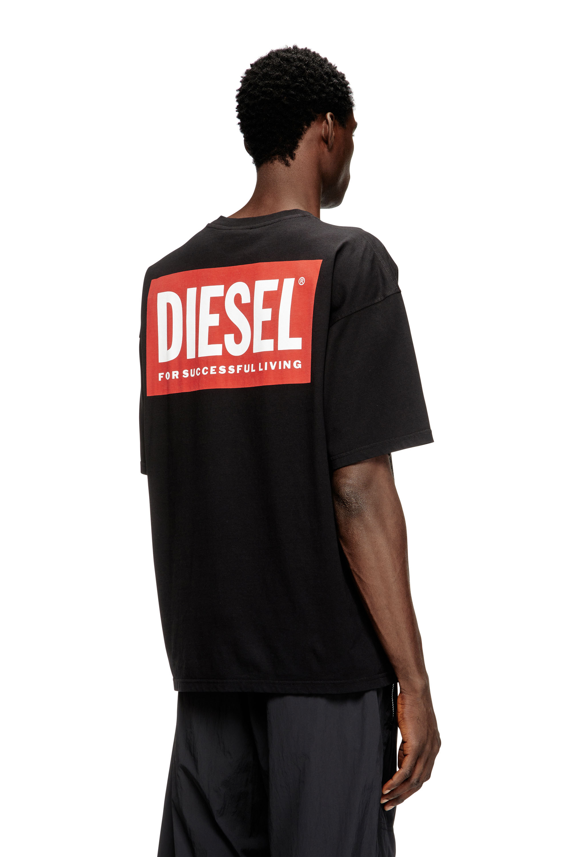 Diesel - T-BOXT-BISK, Camiseta de algodón con estampado Diesel Biscotto Hombre in Negro - 4
