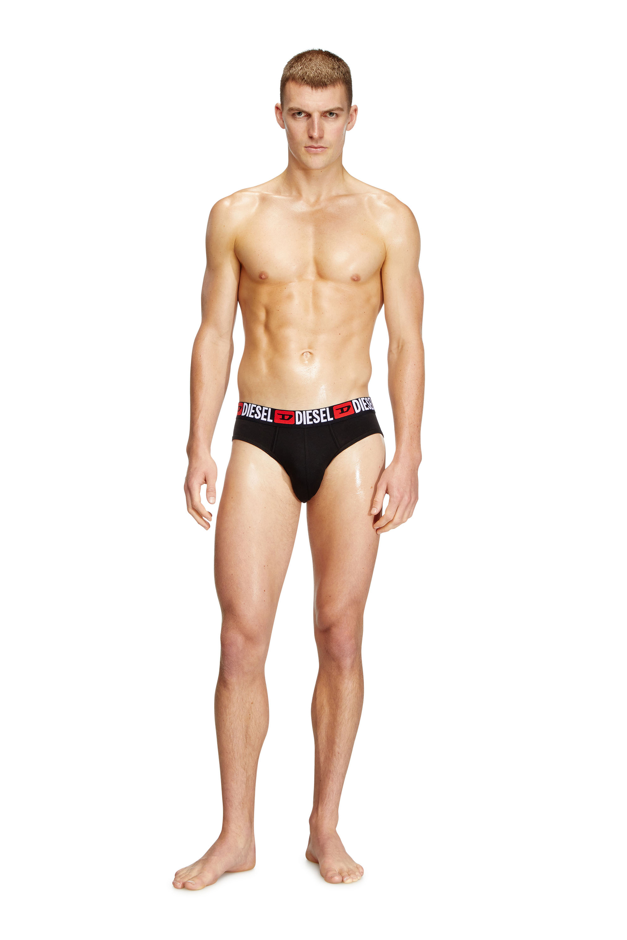 Diesel - UMBR-ANDRETHREEPACK, Set de tres calzoncillos de slip de color liso Hombre in Negro - 4