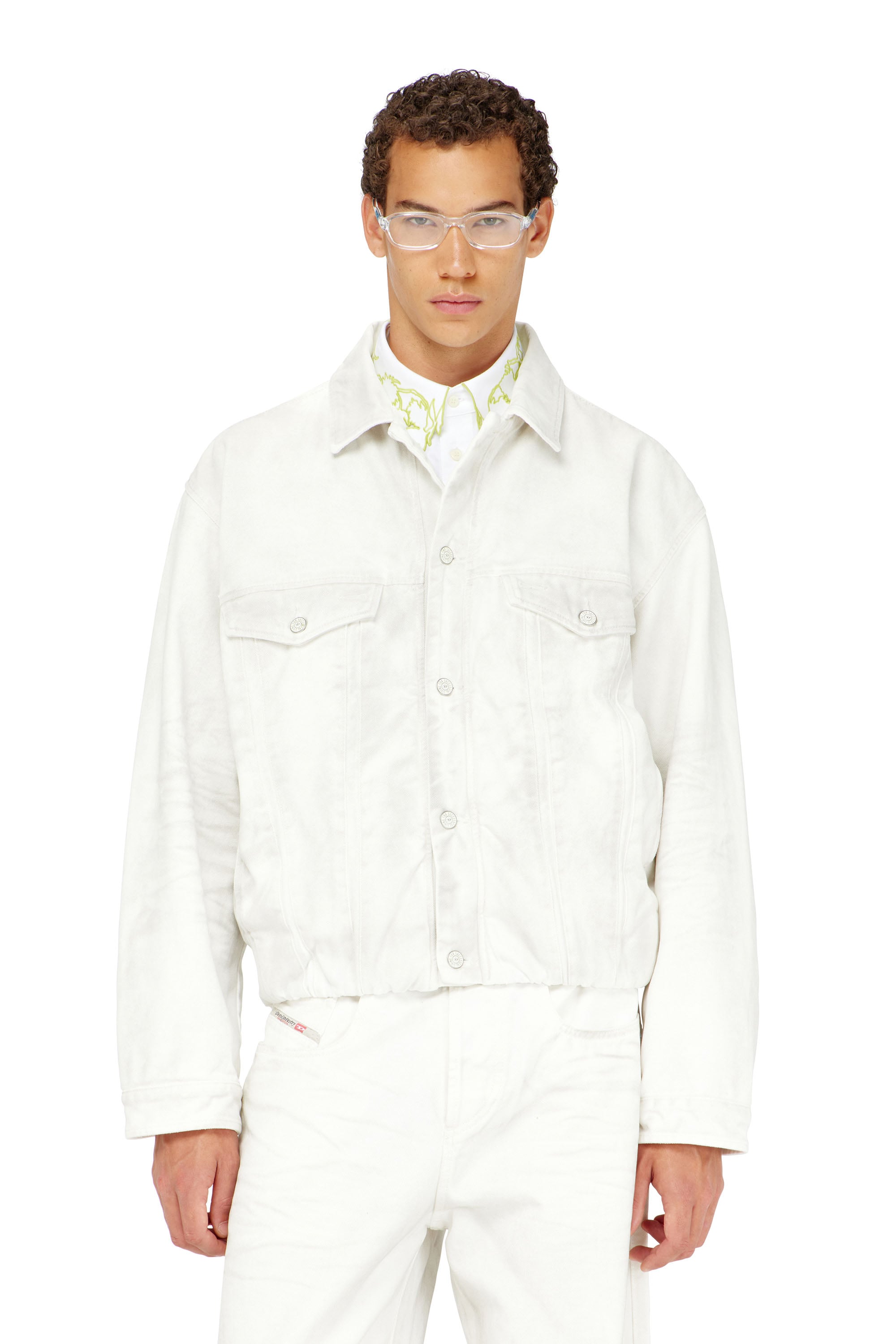 Diesel - D-MORVI-FSJ1, Chaqueta vaquera el&aacute;stica Hombre in Blanco - 1