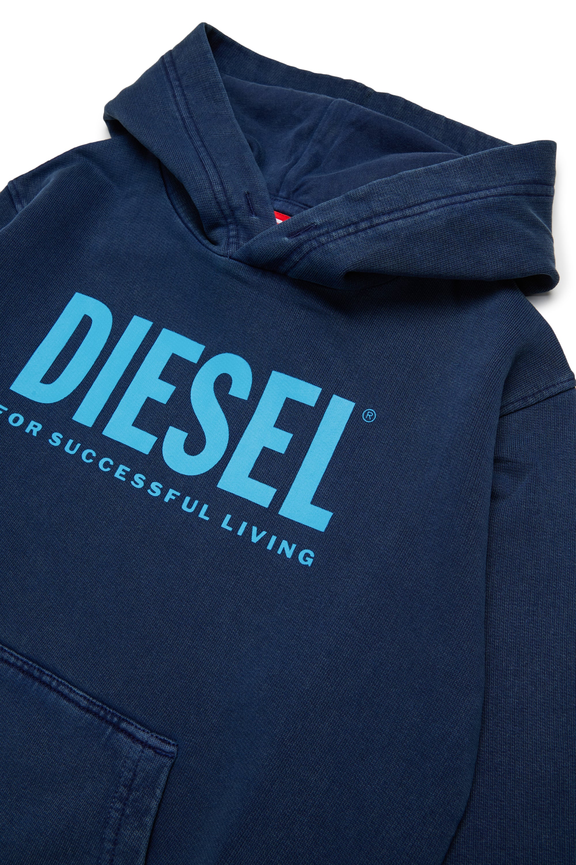 Diesel - STISEL OVER, Sudadera con estampado de logo maxi Hombre in Azul marino - 3