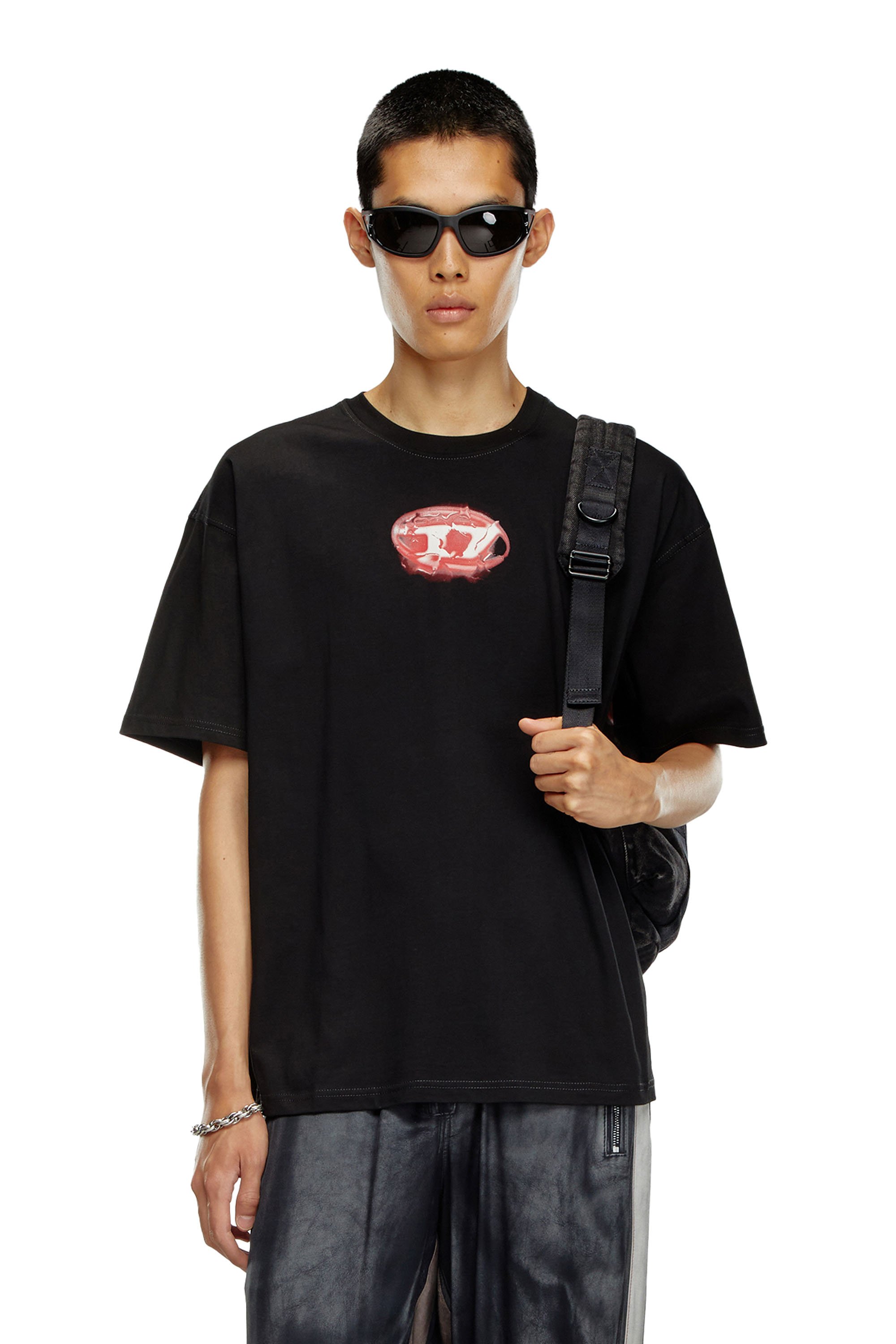 Diesel - T-BOXT-K3, Hombre Camiseta con logotipo con efecto brillante in Negro - Image 1