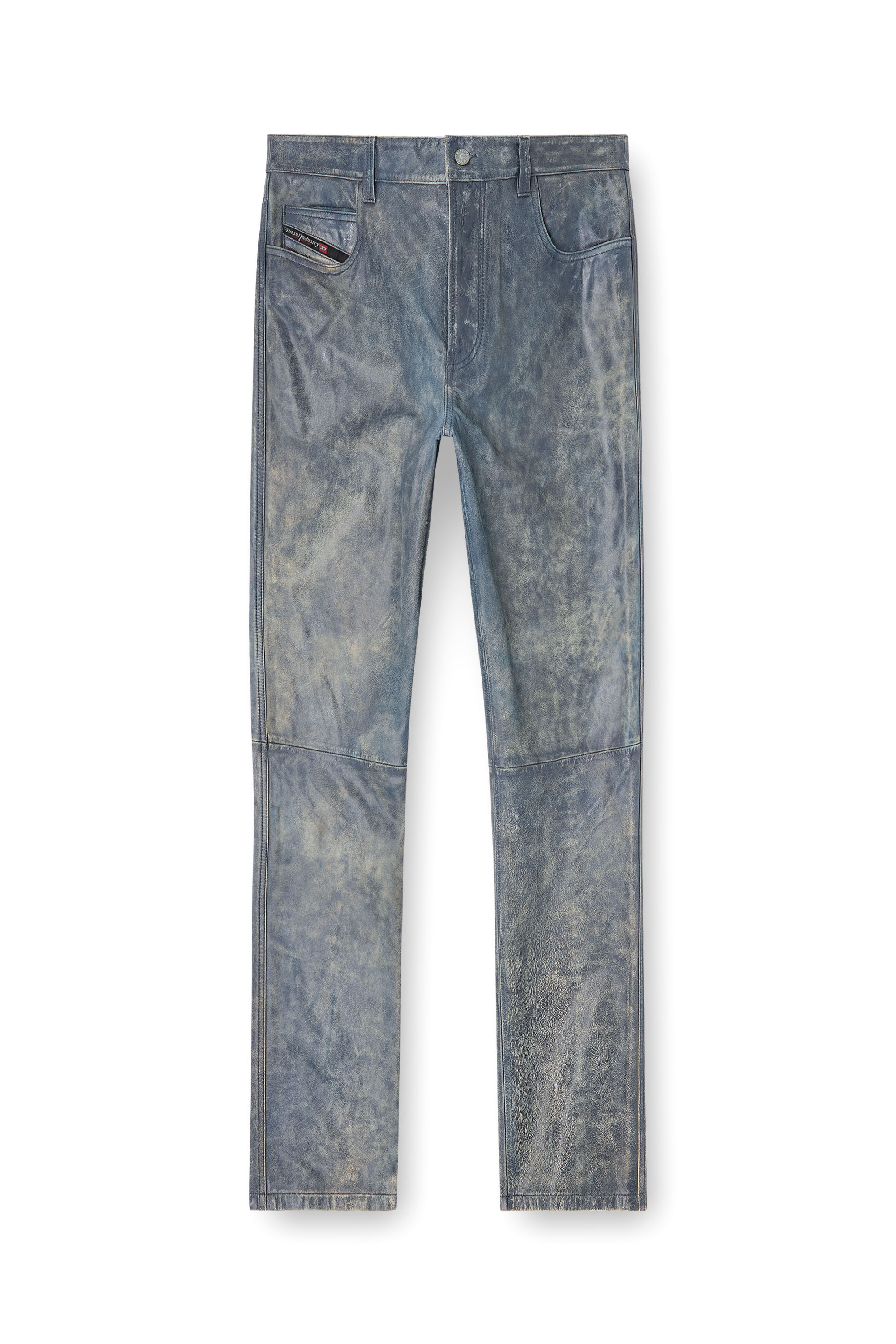 Diesel - P-VYLL-QMBW, Pantalones de cuero corte vaquero Hombre in Azul marino - 3