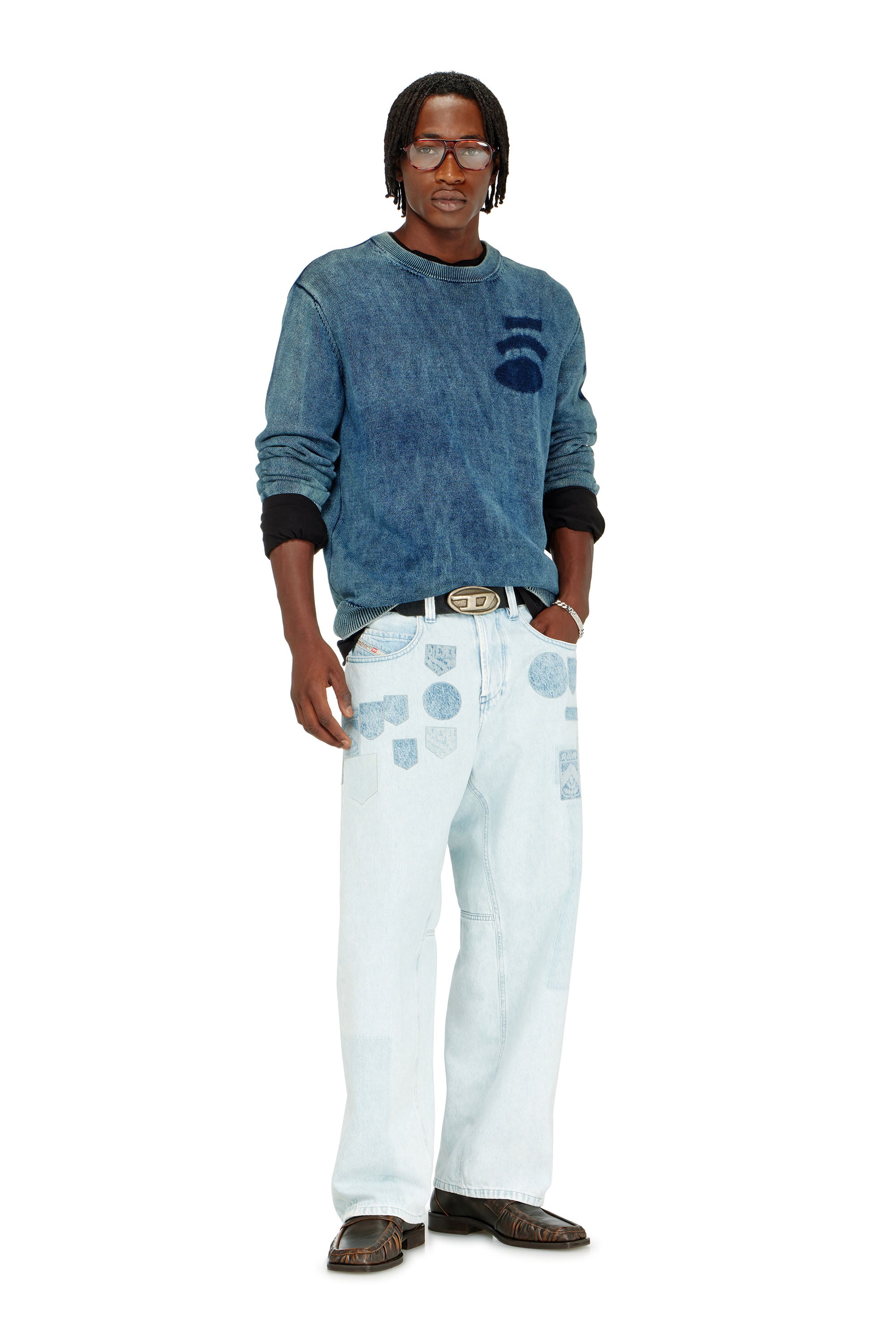 Diesel - Relaxed Jeans 1997 D-Enim-M 0IFBQ Unisex, Azul Claro - 3