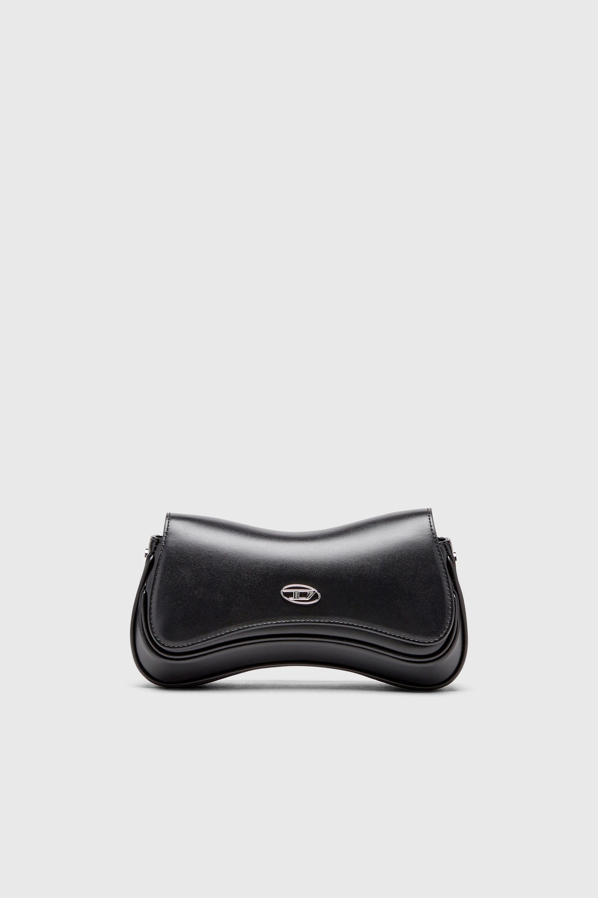 Diesel - PLAY CLUTCH, Play-Bolso de hombro de cuero semibrillante Mujer in Negro - 1