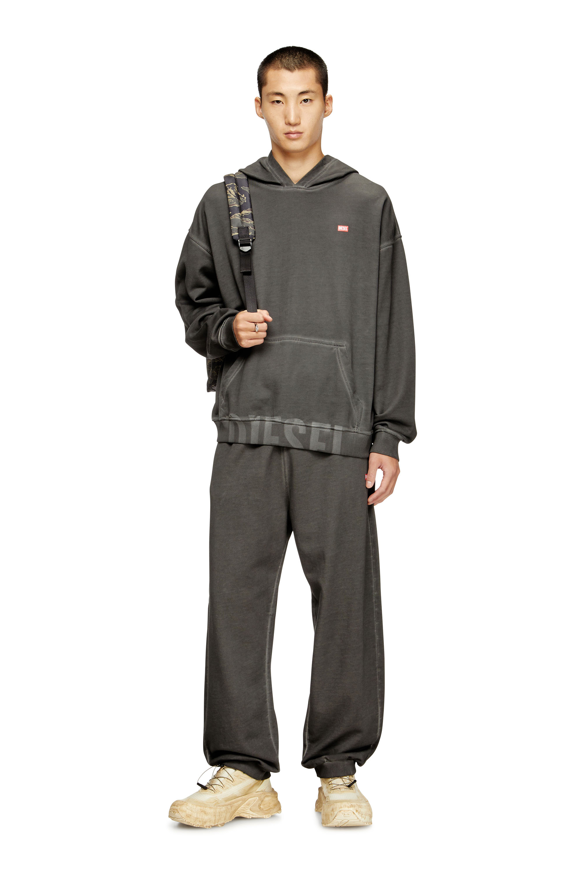 Diesel - P-MARKY-CUFF-T1, Joggers de algodón con cordón en la cintura Hombre in Gris - 2