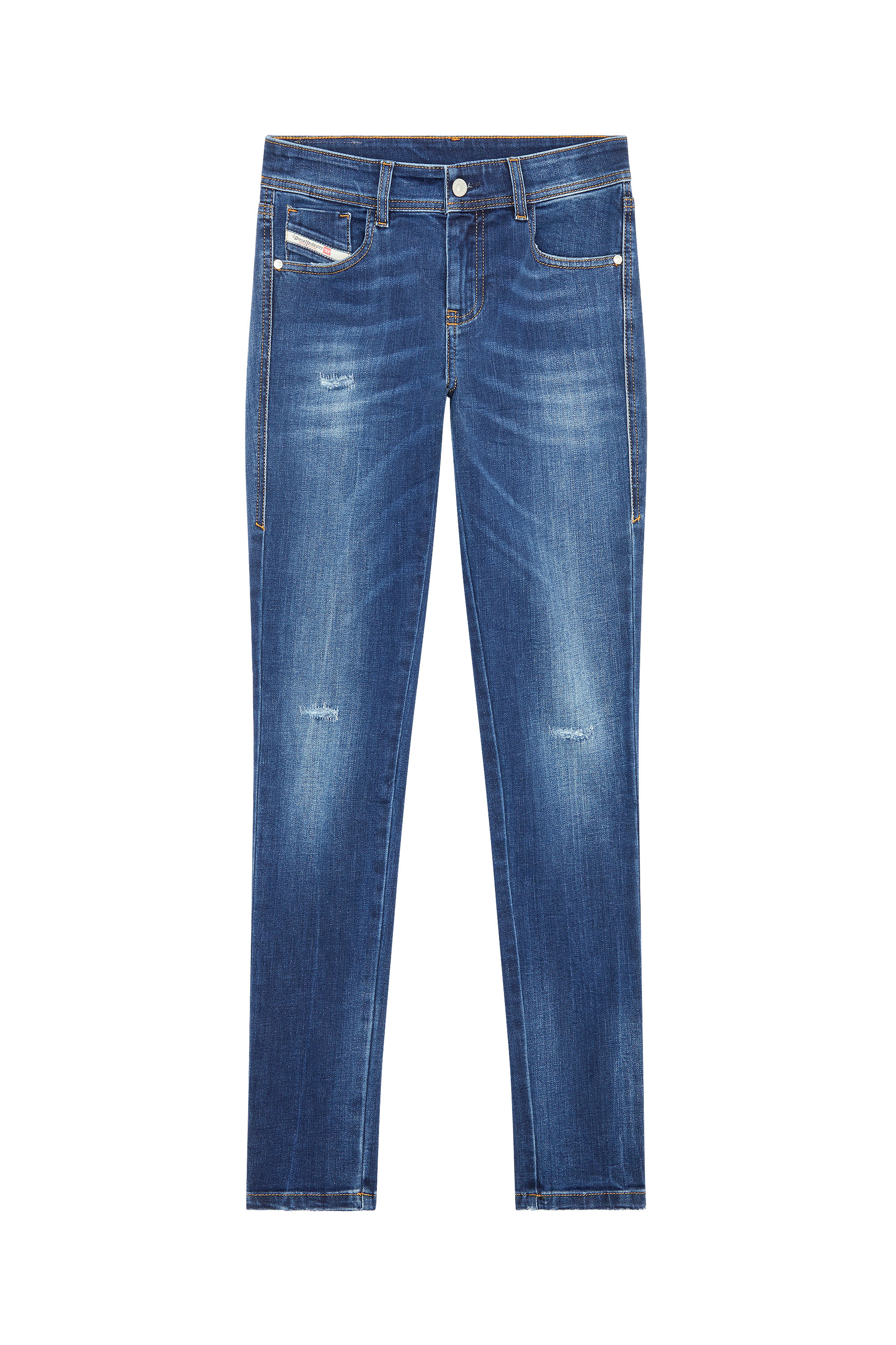Diesel - 2017 SLANDY E09CX Super skinny Jeans, Azul Oscuro - Image 5