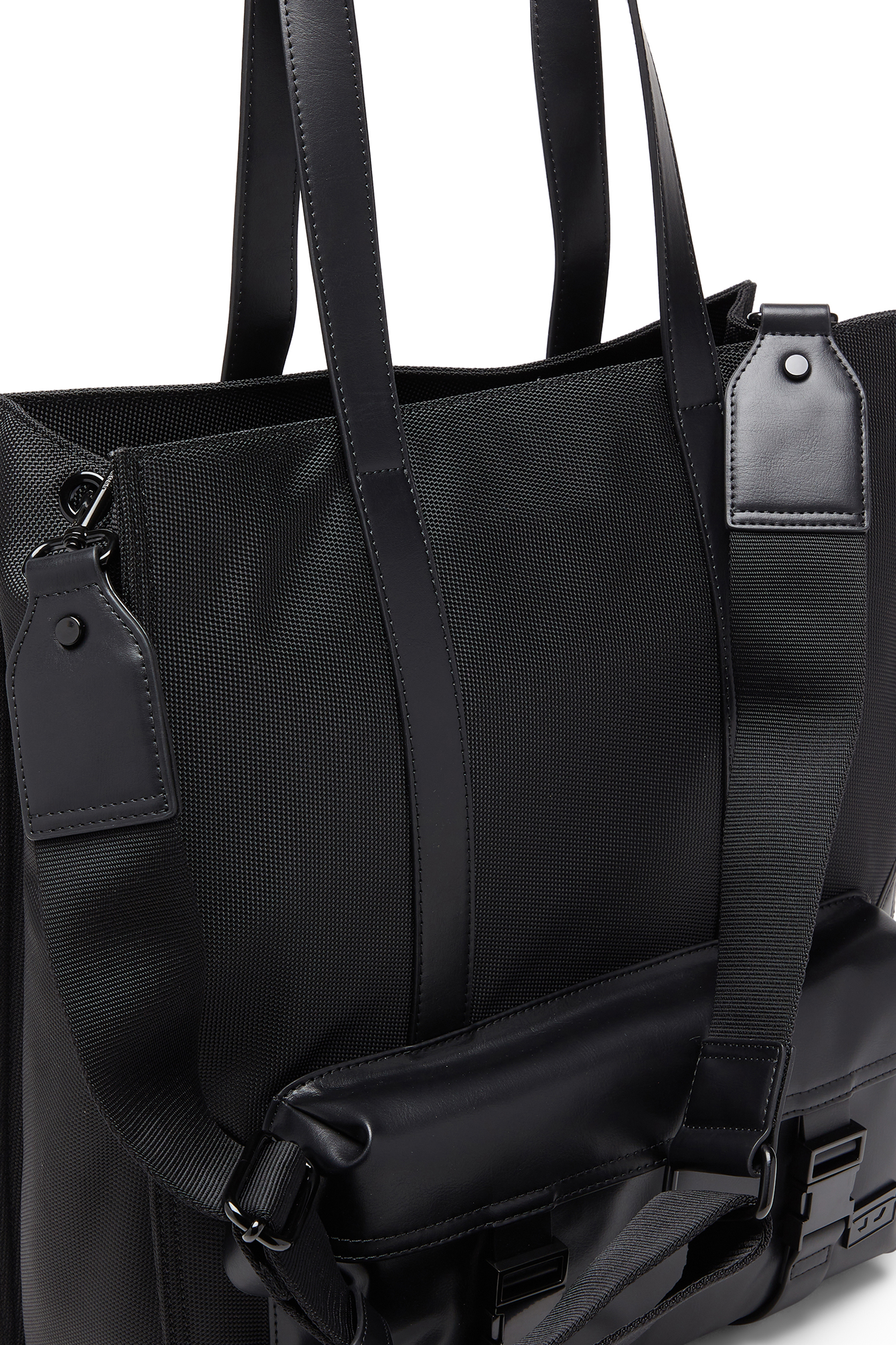 Diesel - MULTI-PKTS TOTE X, Multi-Pkts - Bolsa de compras con bolsillo de solapa y zip Unisex in Negro - 5