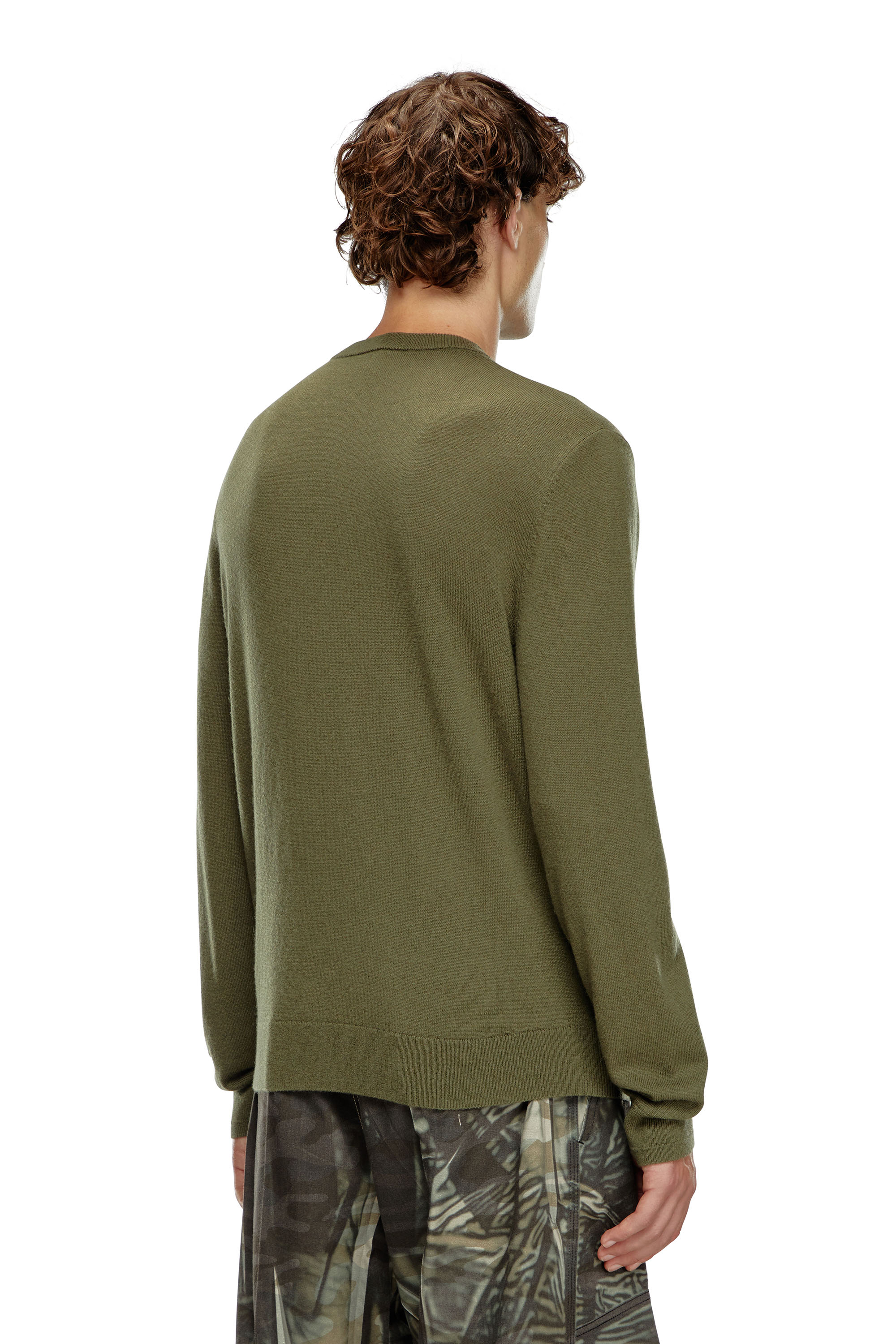 Diesel - K-VIERI, Hombre Jersey de lana y cachemira in Verde - Image 4