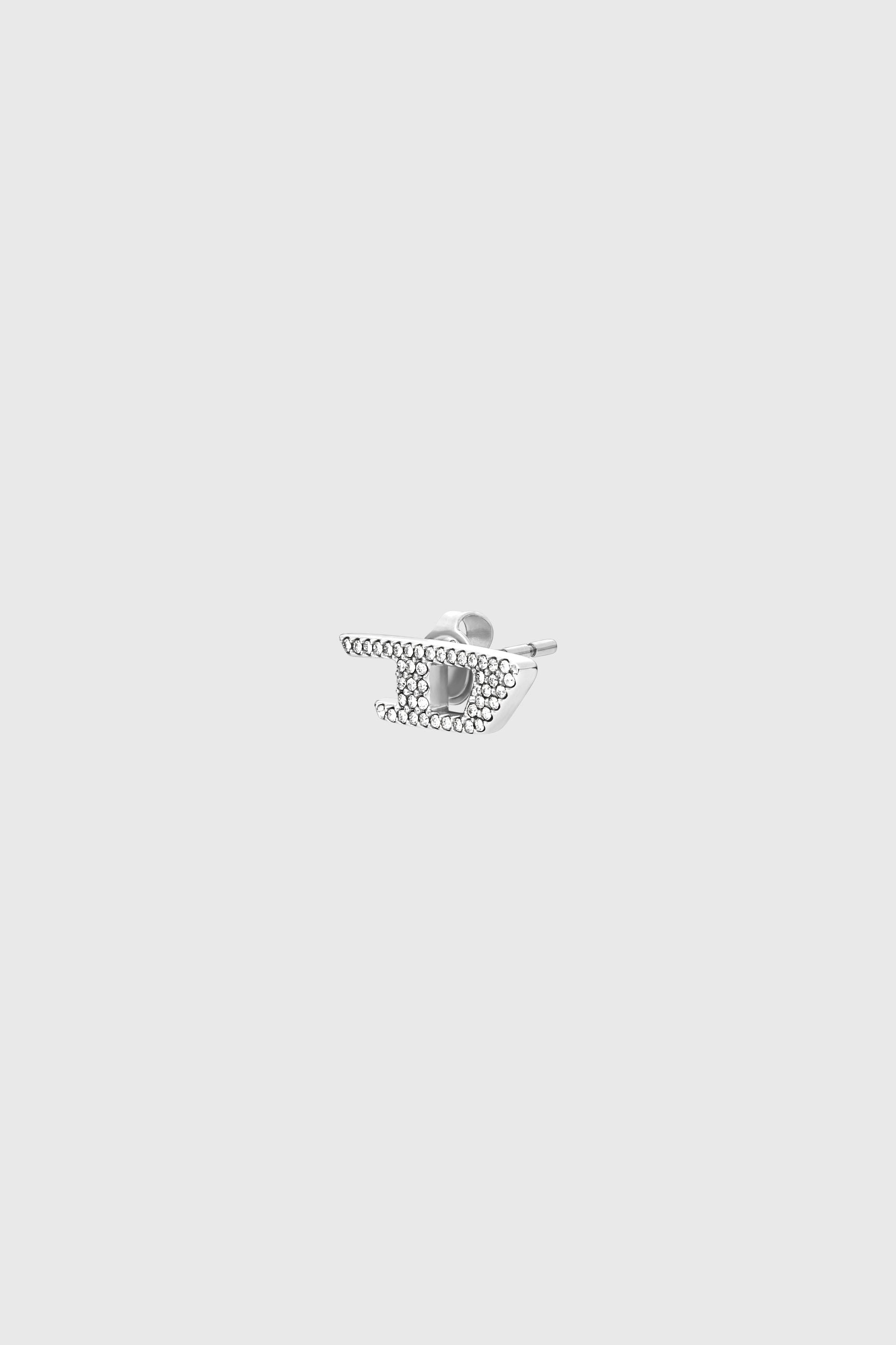Diesel - DX1630040 JEWELLERY, Pendiente de bot&oacute;n de acero inoxidable con brillo Unisex in Plateado - 1