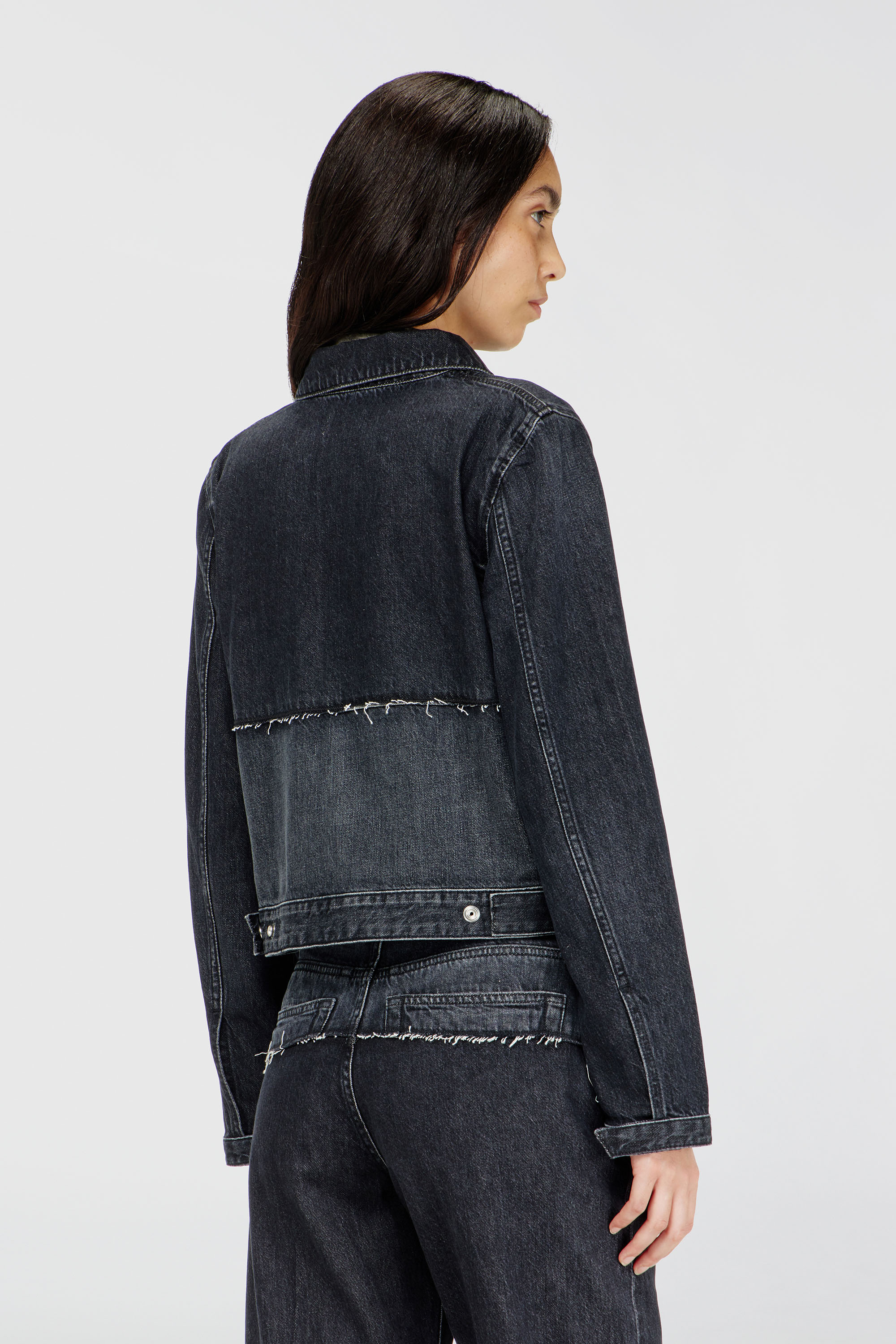 Diesel - DE-KATO-SE, Chaqueta de denim seccionado Mujer in Negro - 4