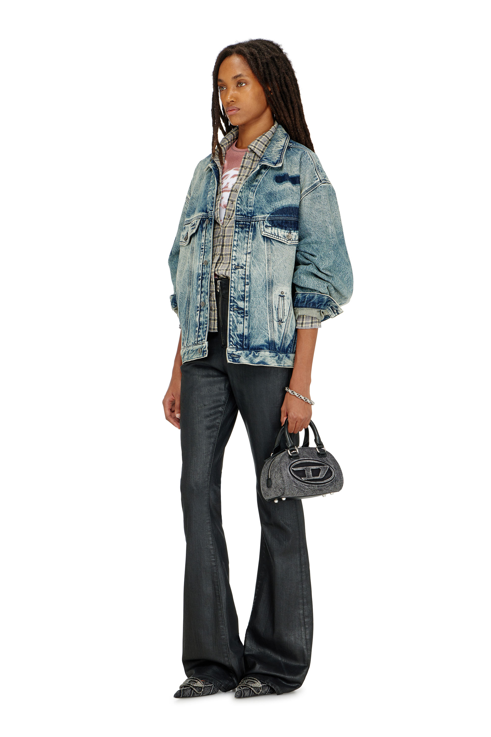 Diesel - Bootcut Jeans 1973 D-Partt 09P78 Mujer, Negro/Gris oscuro - 1