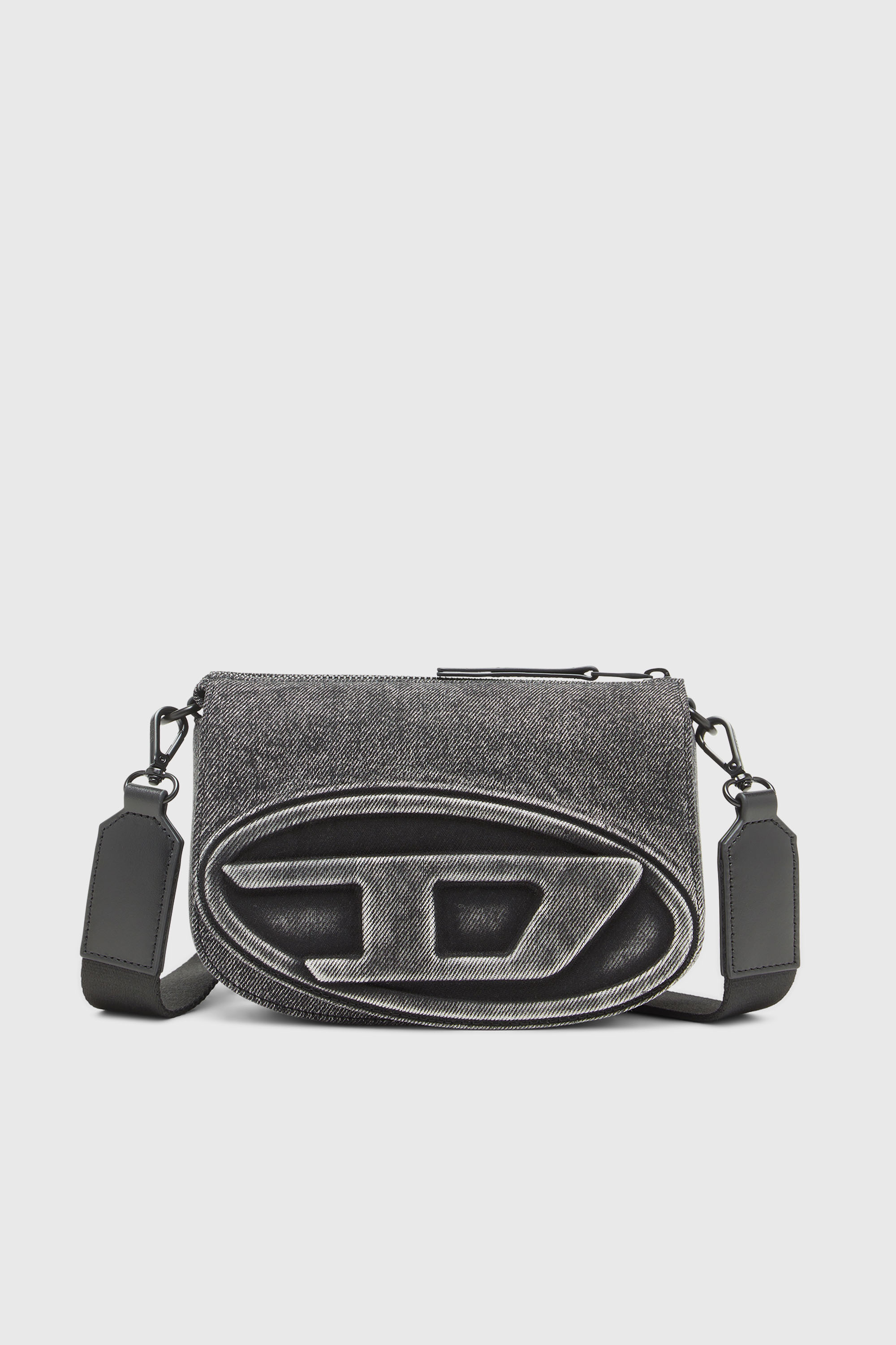 Diesel - 1DR CAMERA BAG, 1DR-Bolso camera en denim lavado Unisex in Gris - 1