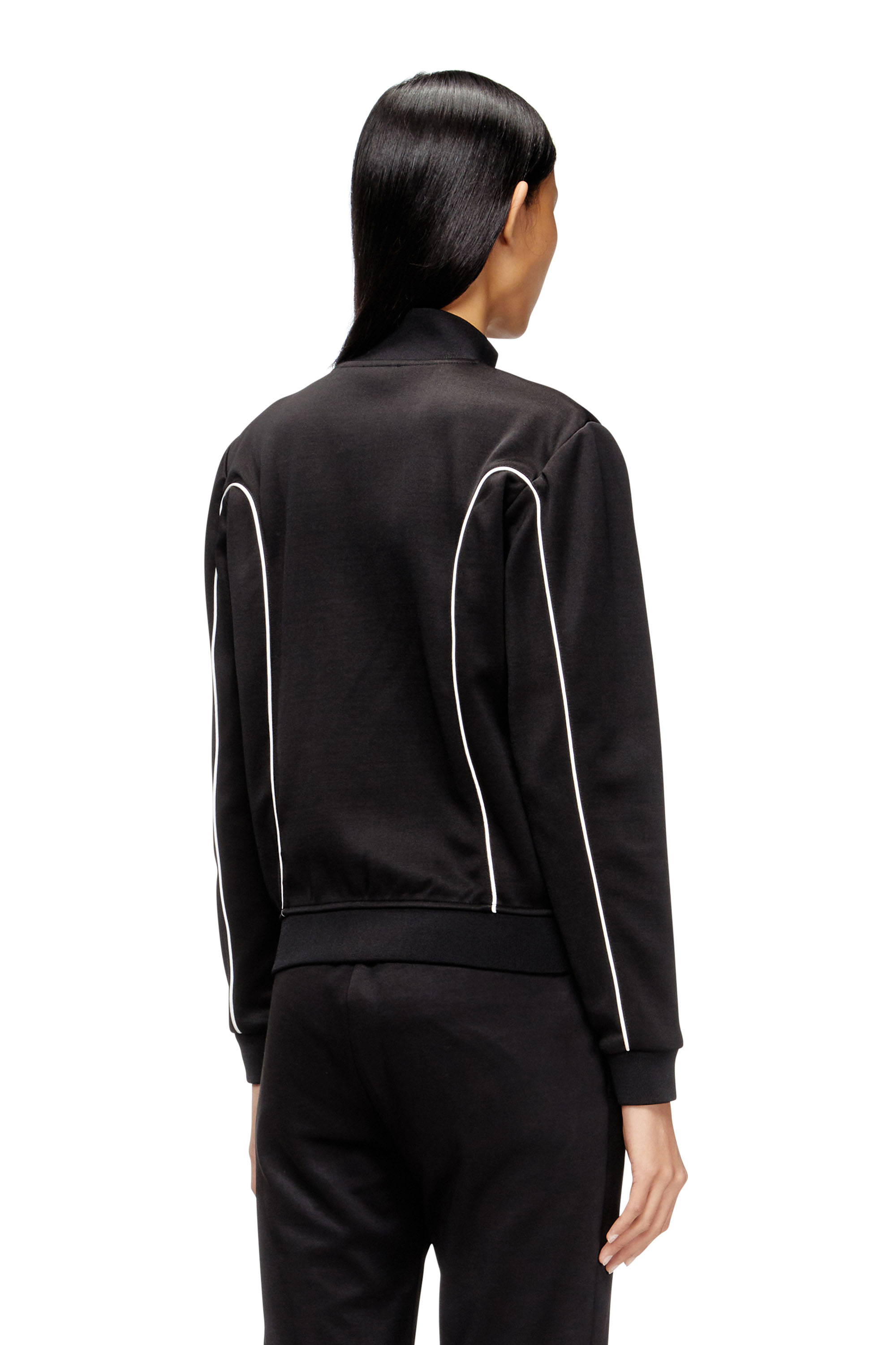 Diesel - F-LOCKING-OD, Chaqueta tipo sudadera con ribete en contraste Mujer in Multicolor - 4