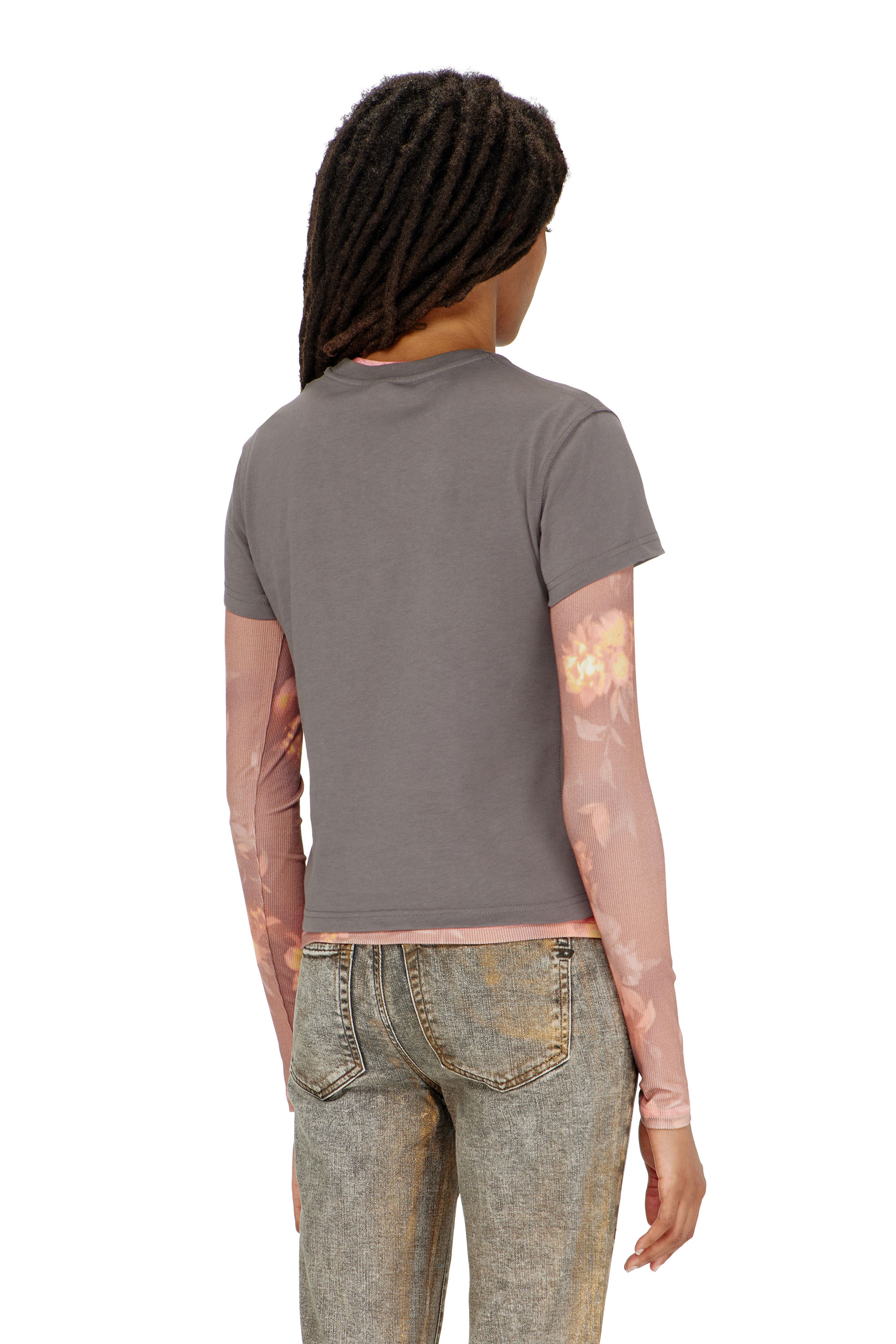 Diesel - T-ILA-AA4, Camiseta con estampado de logo Mujer in ToBeDefined - 4