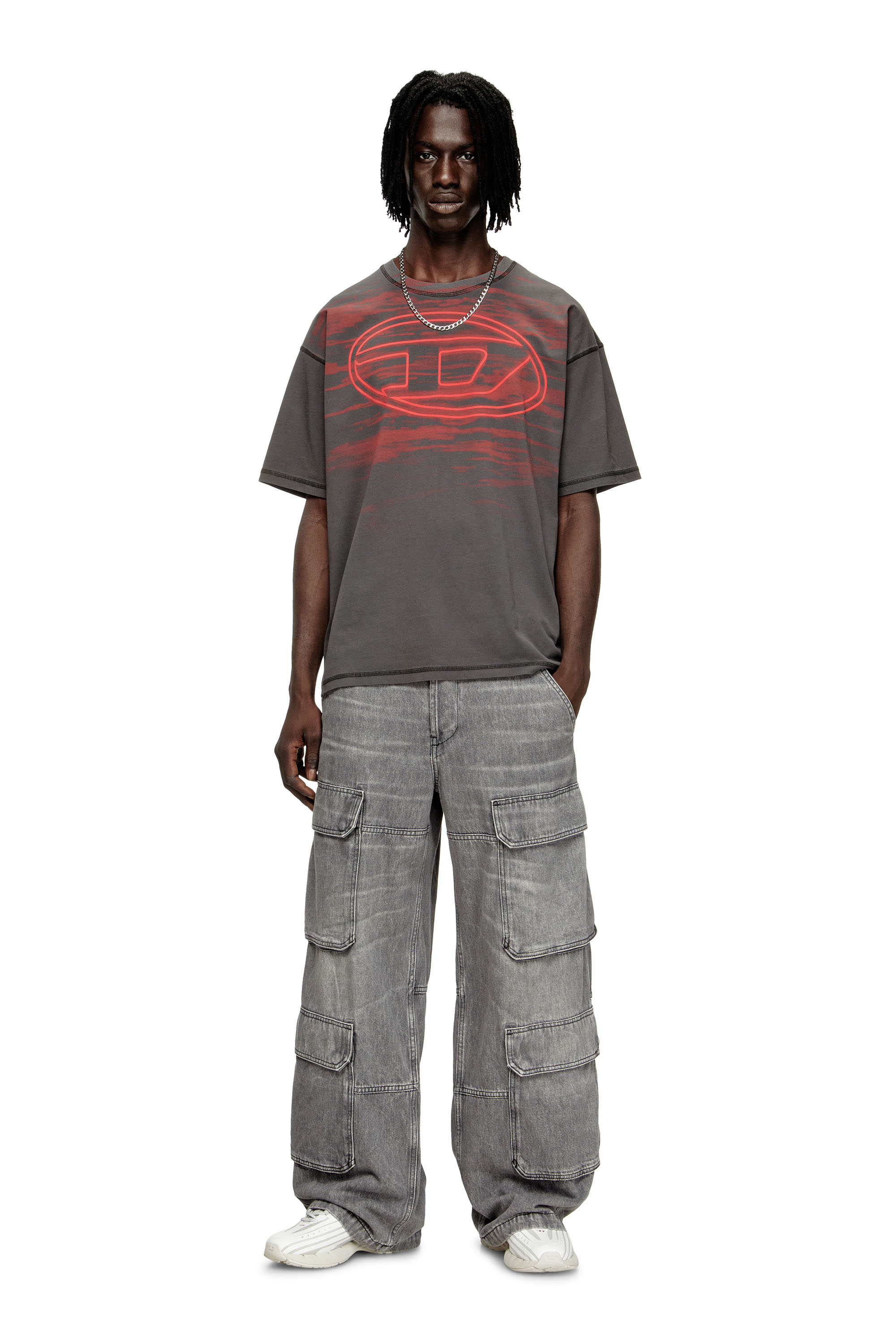 Diesel - T-BOXT-T5, Camiseta de algodón con estampado Oval D Hombre in ToBeDefined - 2
