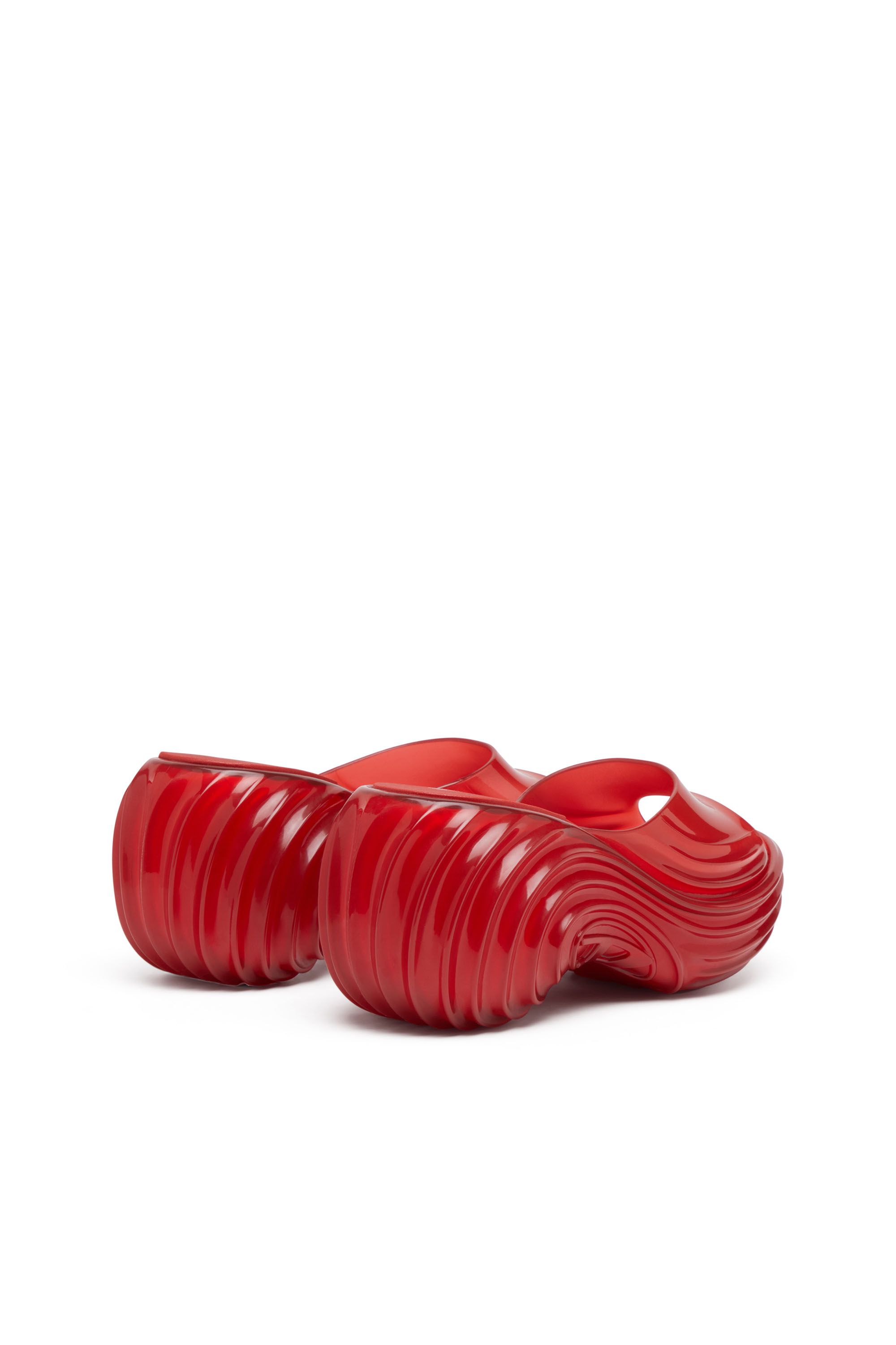 Diesel - MELISSA QUANTUM PLATFORM, Zueco de plataforma en Melflex® Mujer in Rojo - 4