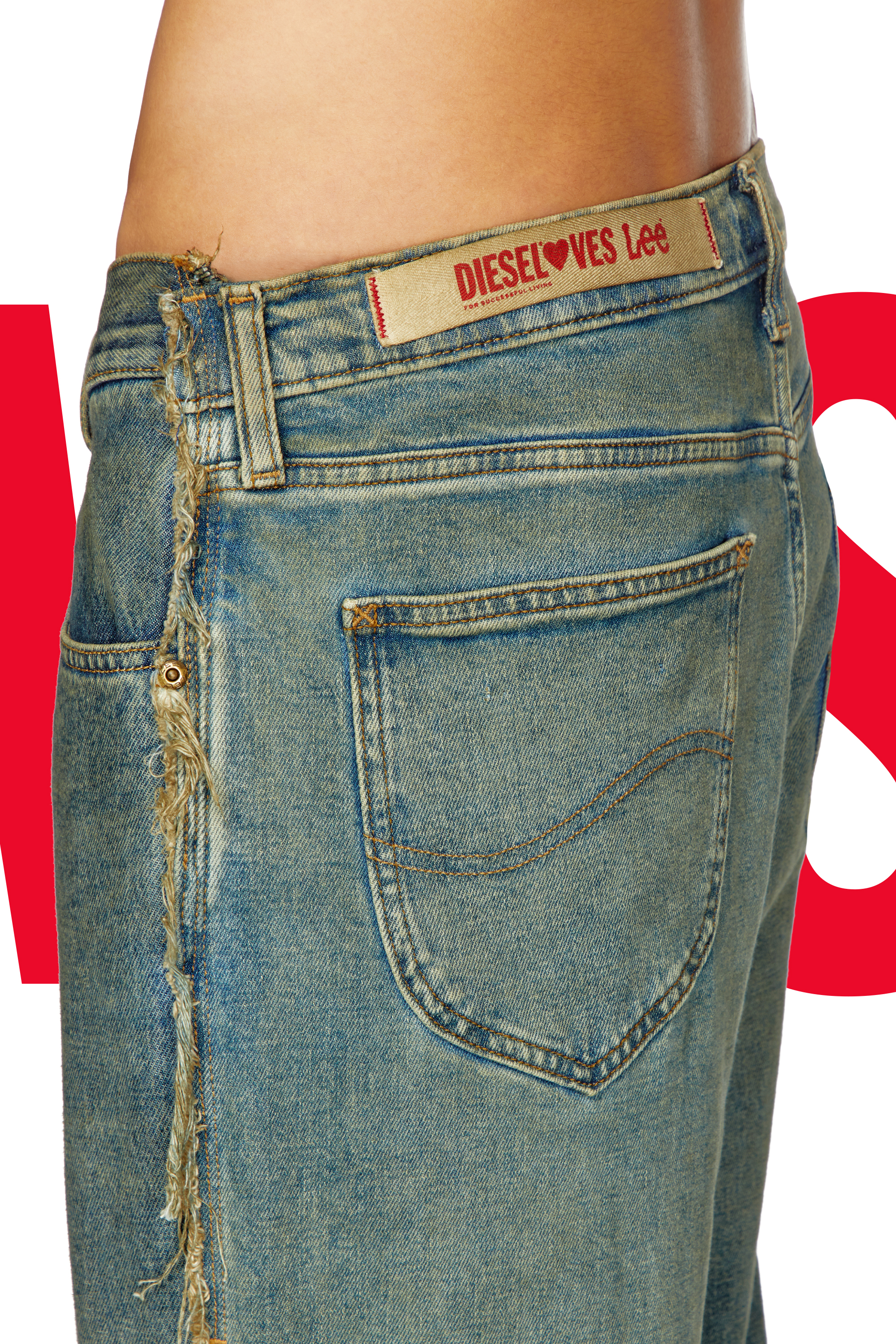 Diesel - Regular Jeans Dieseloves 03 09M98 Hombre, Azul Oscuro - 5