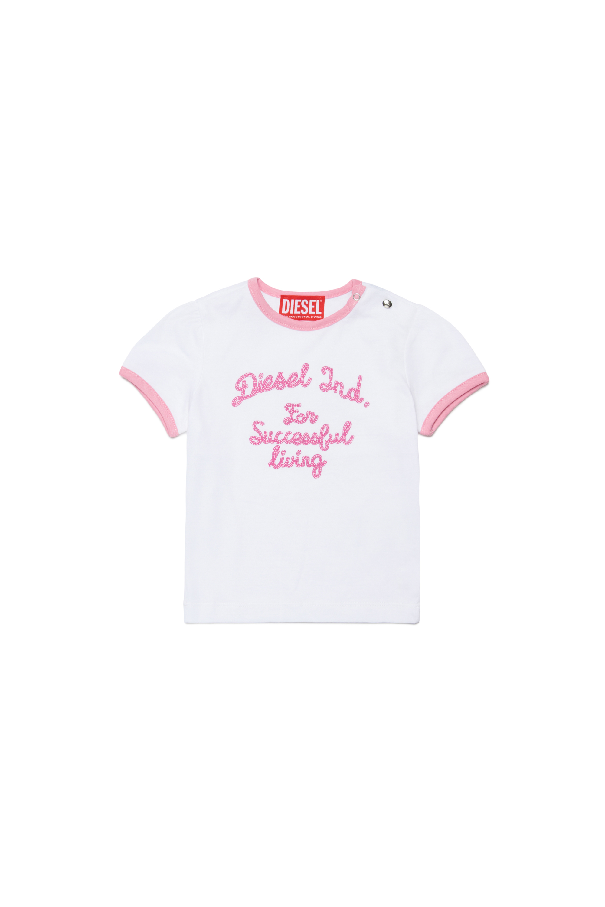 Diesel - TELAB, Camiseta Ring con bordado Mujer in Blanco - 1
