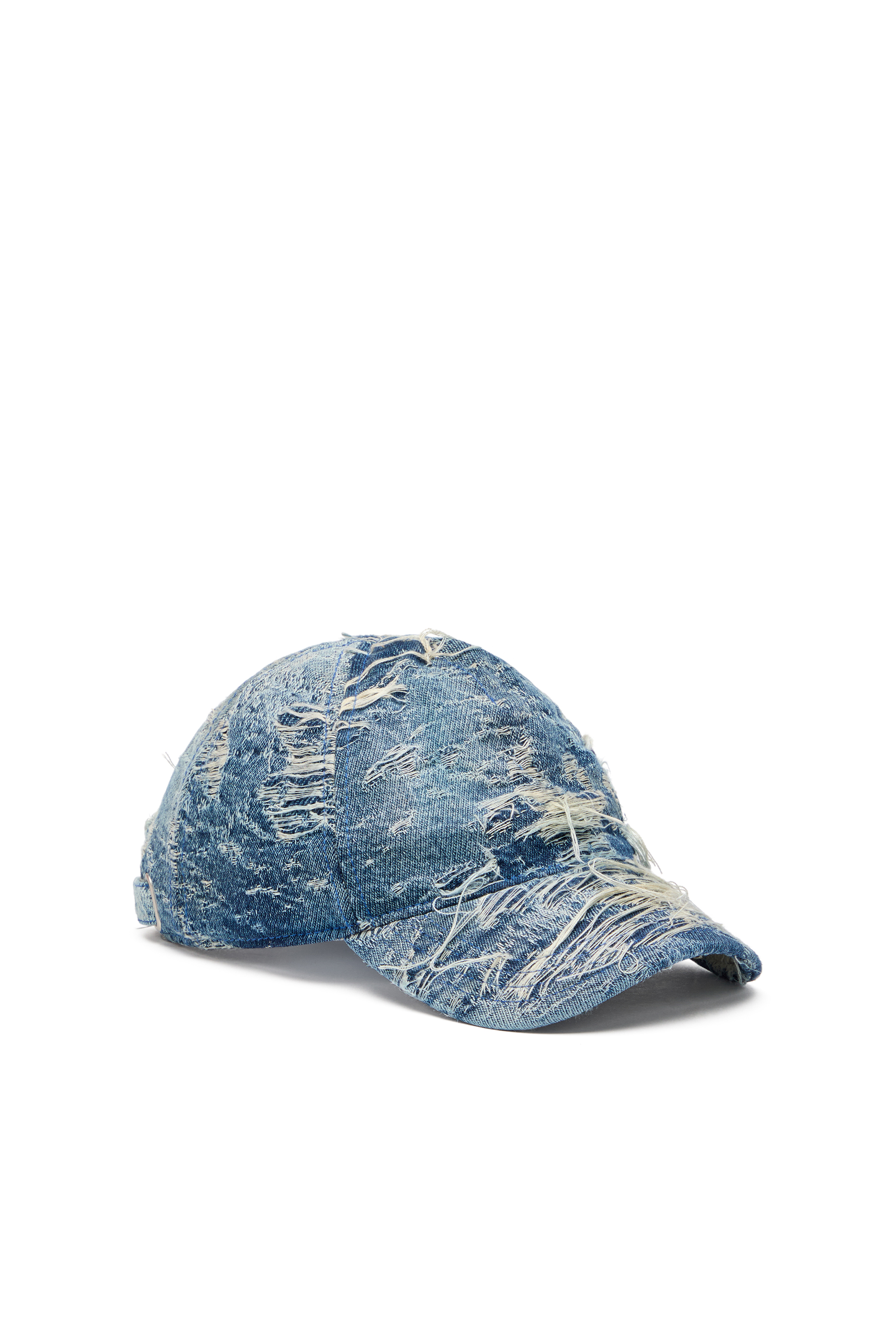 Diesel - C-ASSIDY, Gorra de béisbol en denim desgastado Hombre in Azul marino - 1