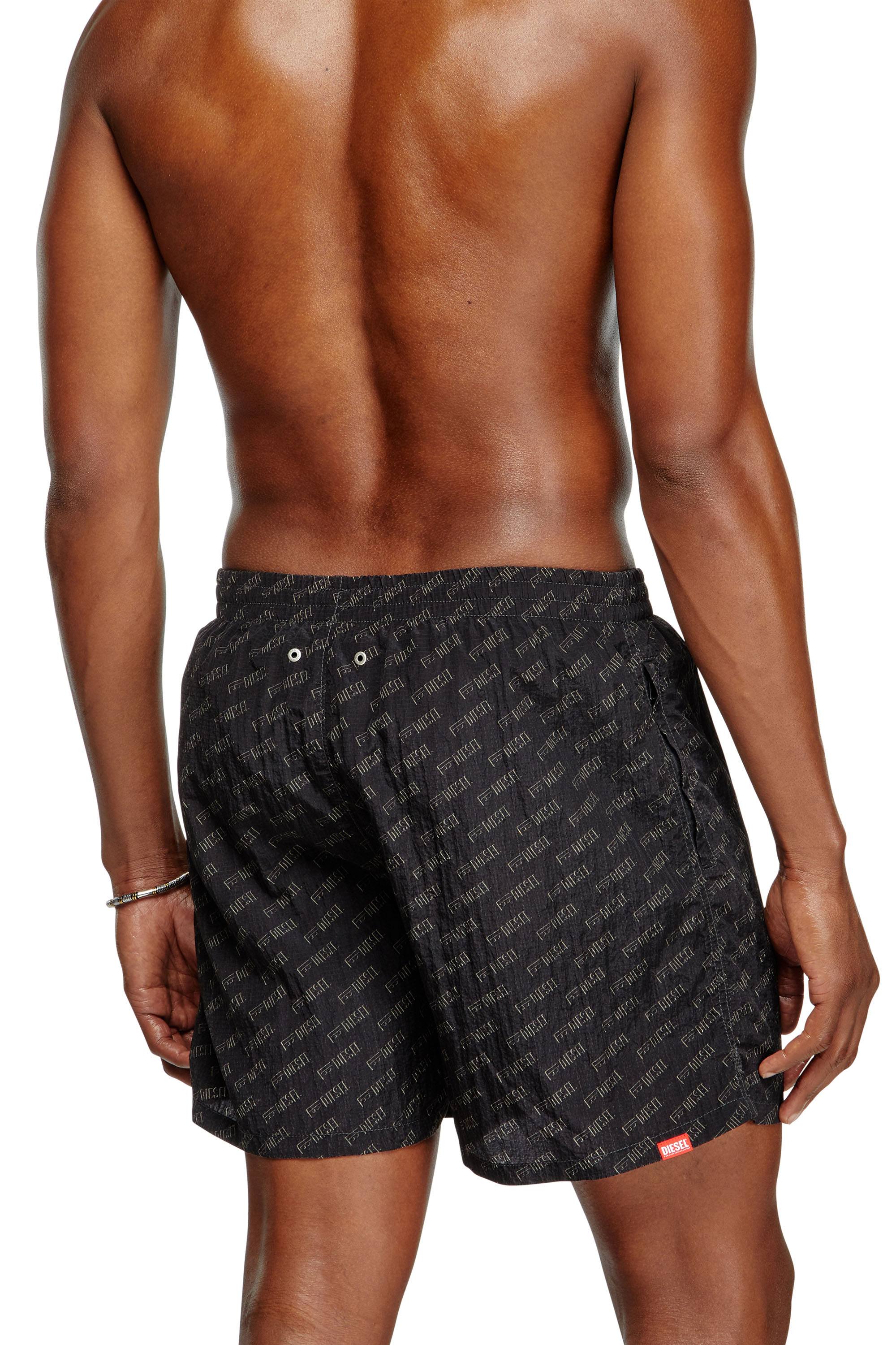 Diesel - DANIEL-41-MONO-UTLT, Shorts de baño de longitud media con logotipo all-over Hombre in Negro - 3