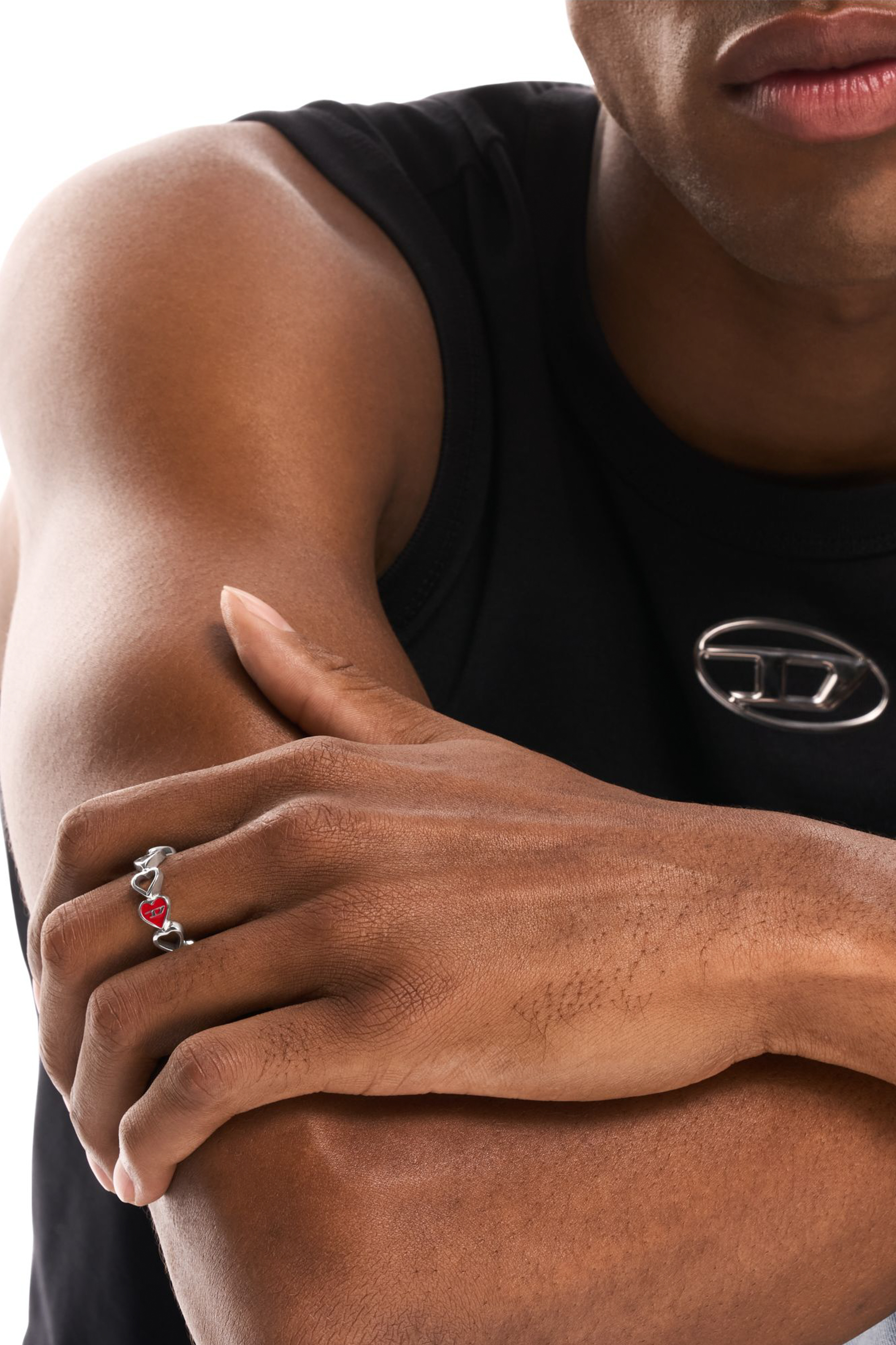 Diesel - DX166940 JEWELLERY, Anillo de banda de acero inoxidable Unisex in Plateado - 4