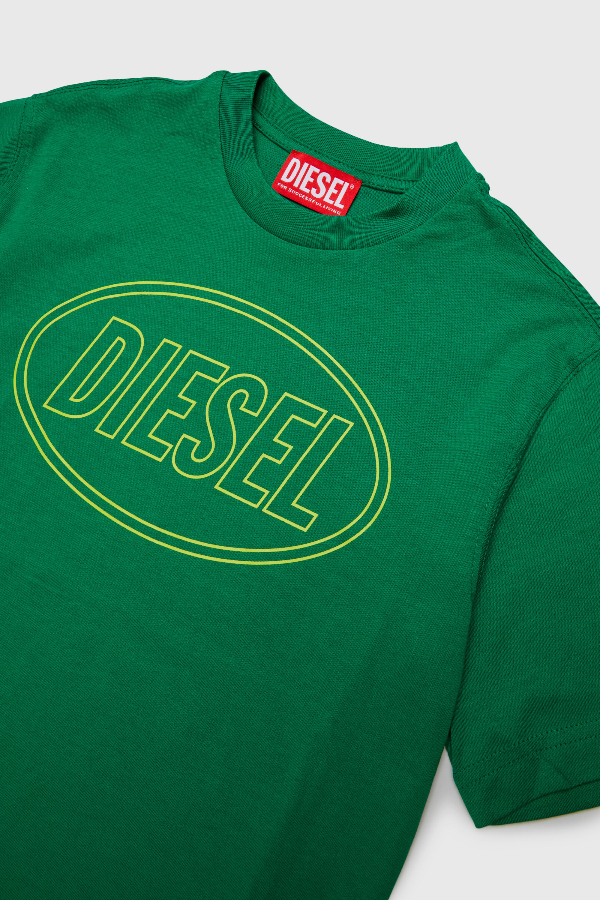 Diesel - TCIRCLE OVER, Camiseta de algod&oacute;n con estampado Diesel Hombre in Verde - 3