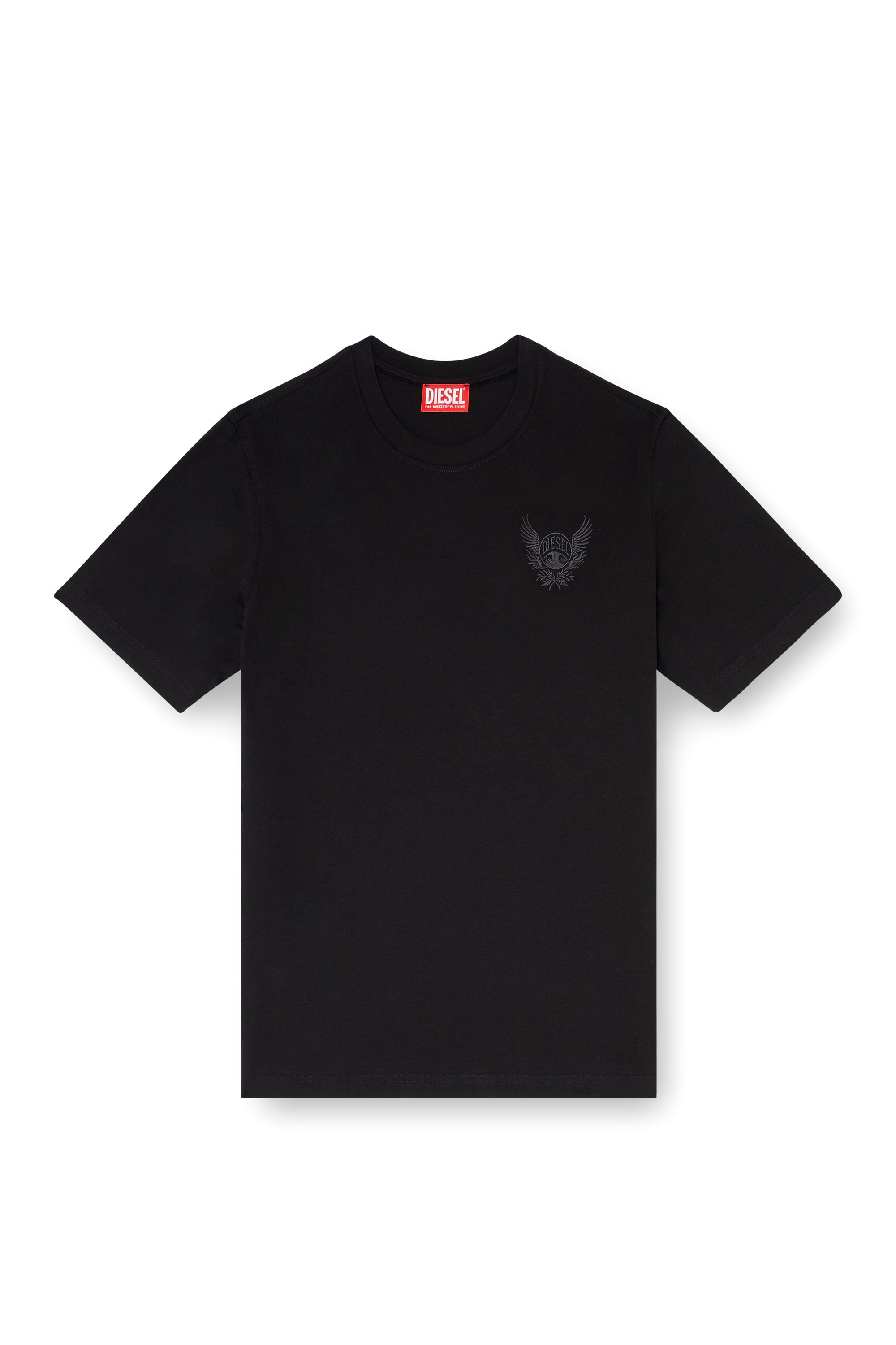 Diesel - T-ADJUST-AA8, Camiseta de algod&oacute;n con motivo de logo en el pecho Hombre in Negro - 3
