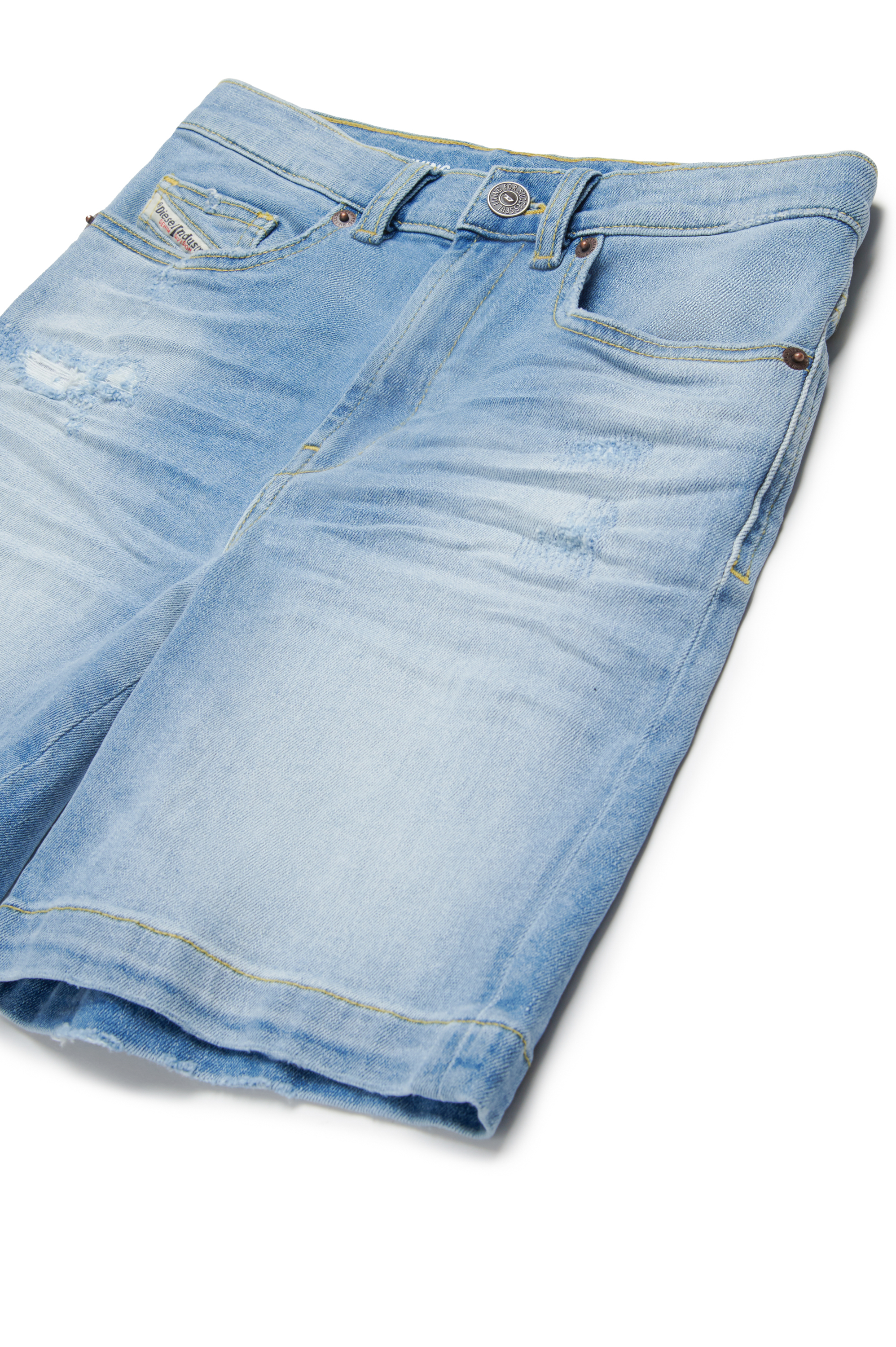 Diesel - D-MACS-SH-J, Bermuda de denim desgastado Hombre in Azul marino - 3