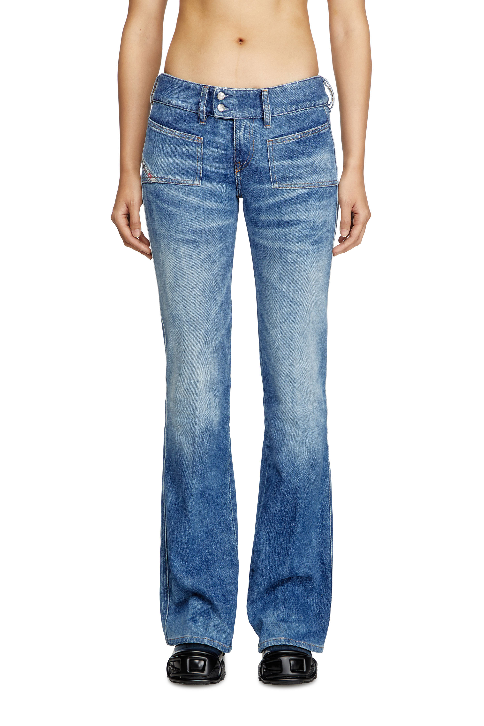 Diesel - Bootcut Jeans D-Hush 09L19 Mujer, Azul medio - 3