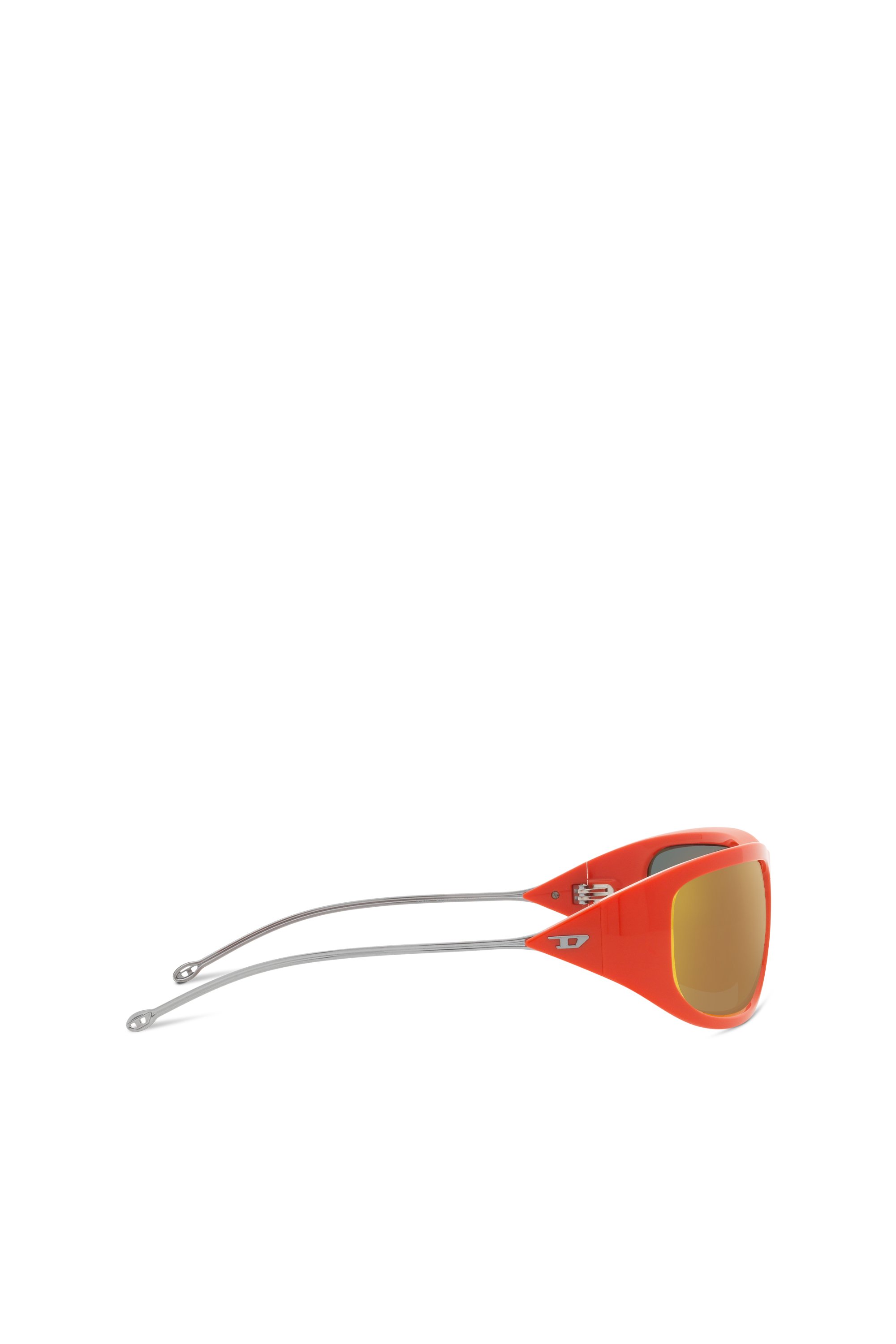 Diesel - 0DL3001, Unisex Wraparound style sunglasses in Orange - Image 4