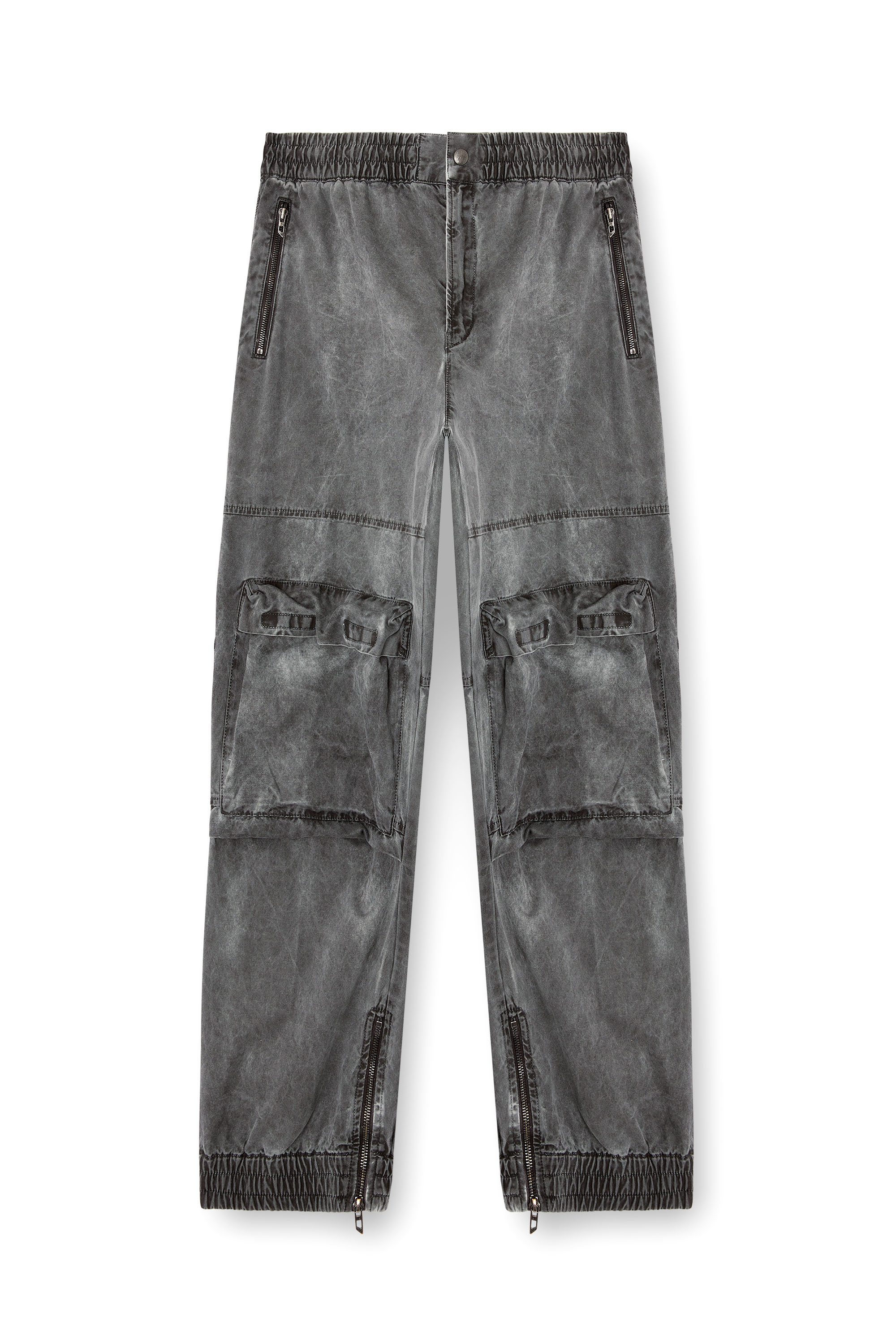 Diesel - P-BEECK, Pantalones cargo de sarga de algodón Hombre in Gris - 3