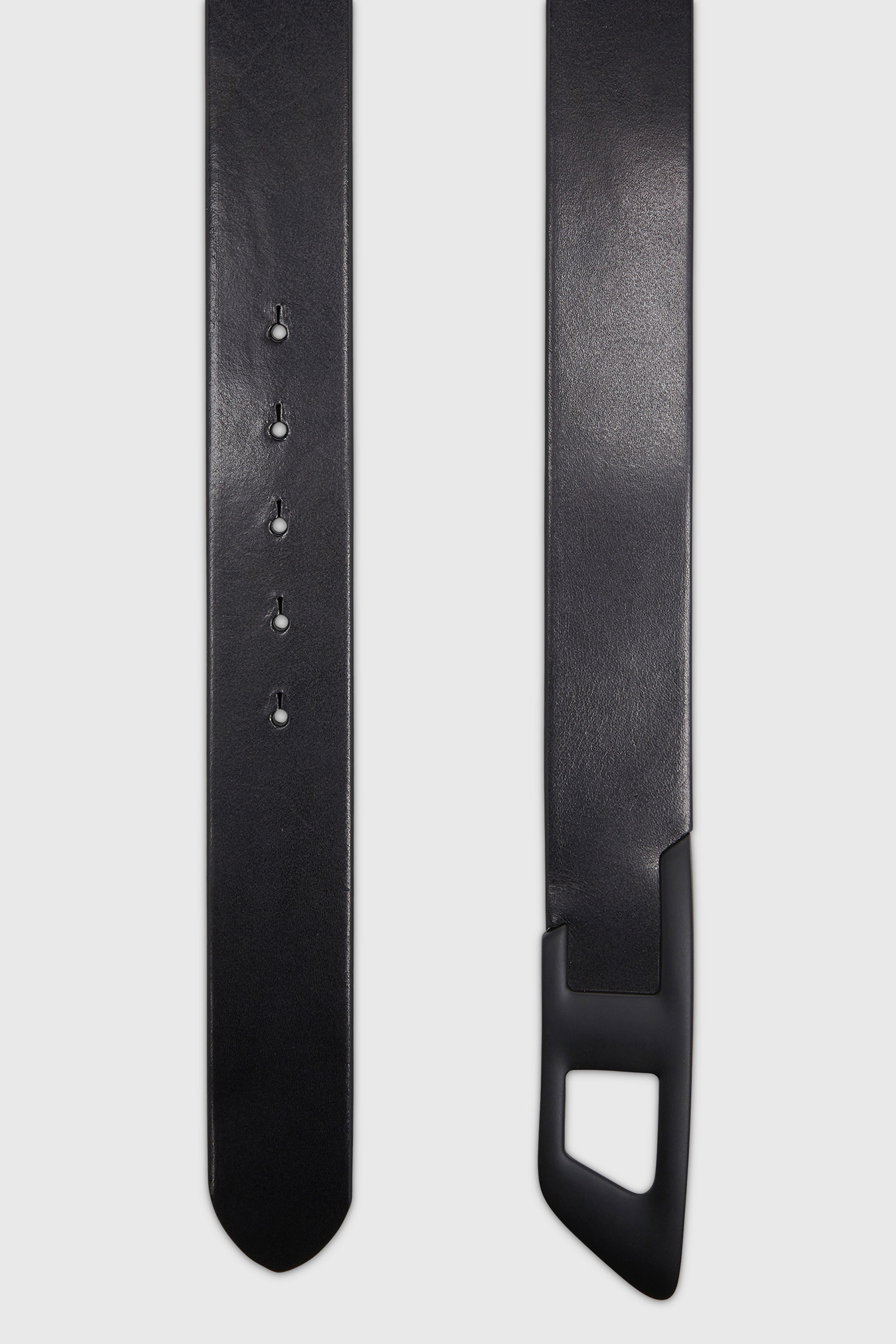 Diesel - B-D LOGO 2.0 40, Cintur&oacute;n 4 cm de piel con hebilla met&aacute;lica en D Unisex in Negro - 2