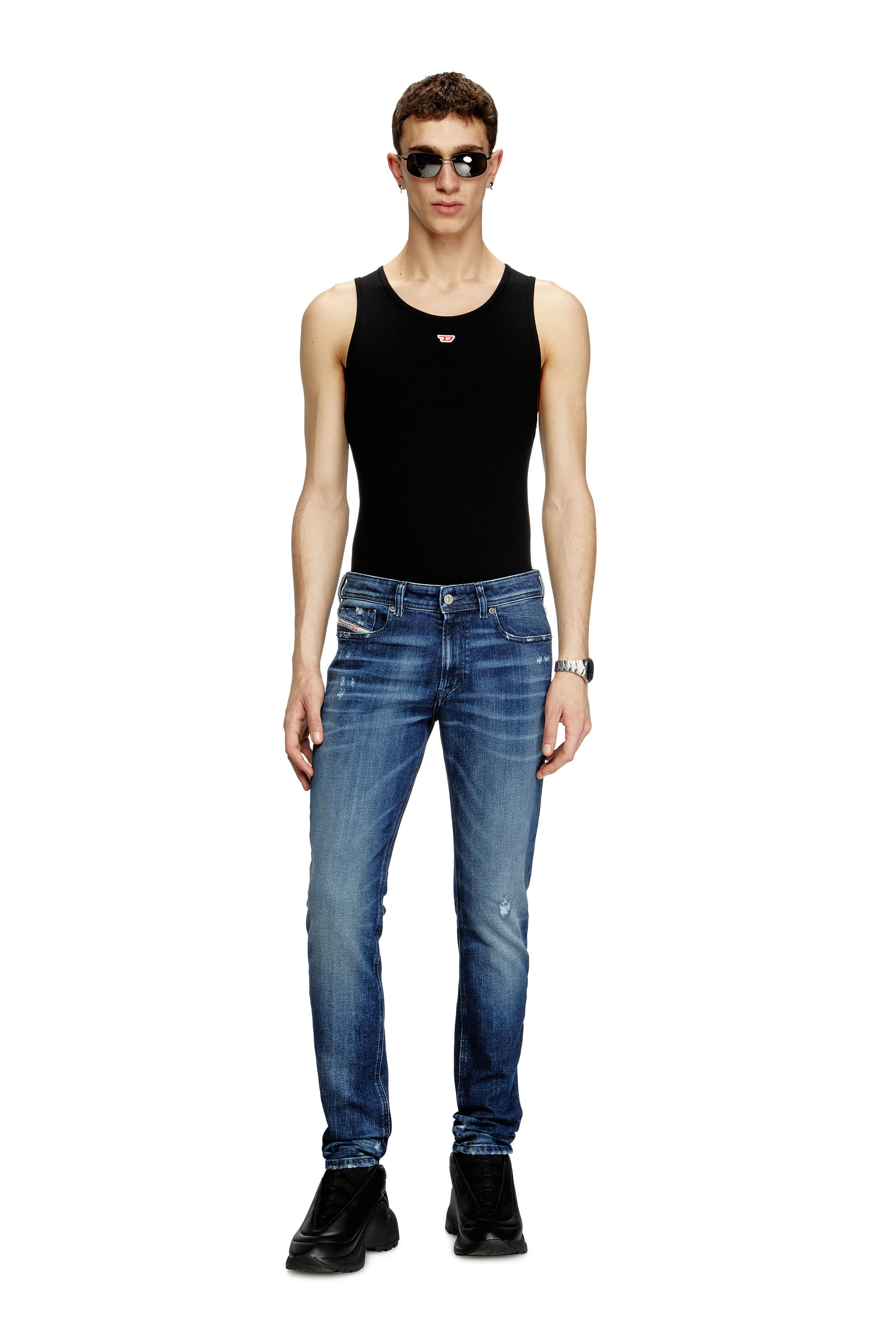 Diesel - Skinny Jeans 1979 Sleenker 09L42 Hombre, Azul Oscuro - 2