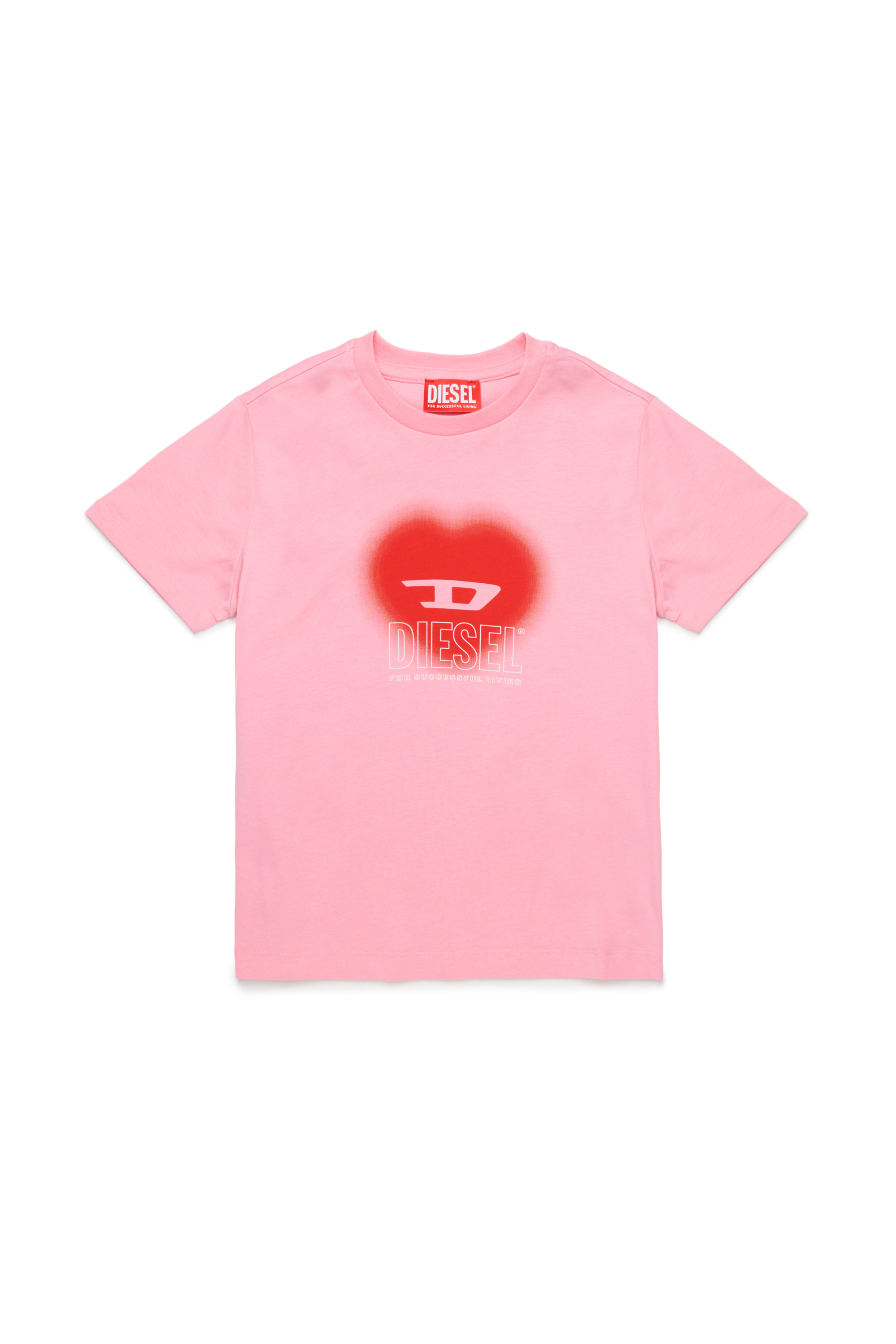 Diesel - TCUORE, Camiseta con logotipo de corazón Mujer in Rosa - 1