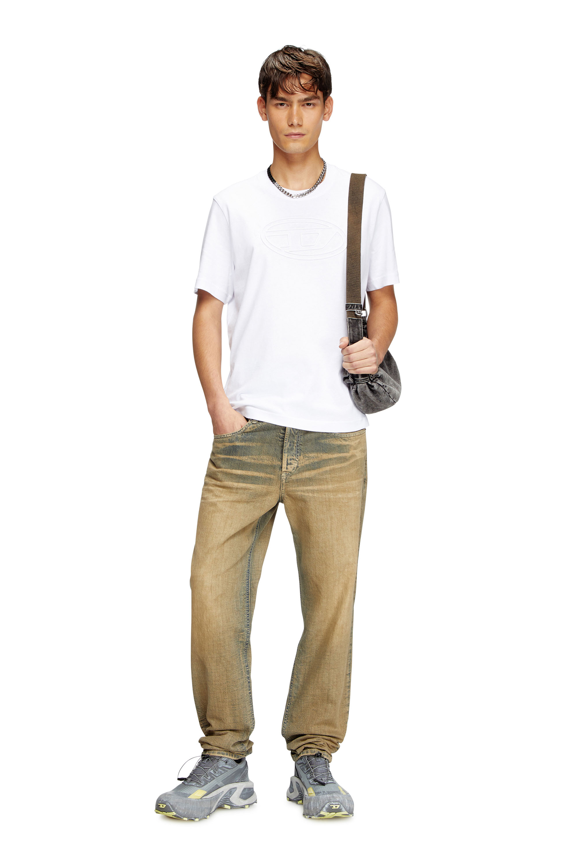 Diesel - T-ADJUST-BIGOVAL, Camiseta con Oval D en relieve Hombre in Blanco - 1