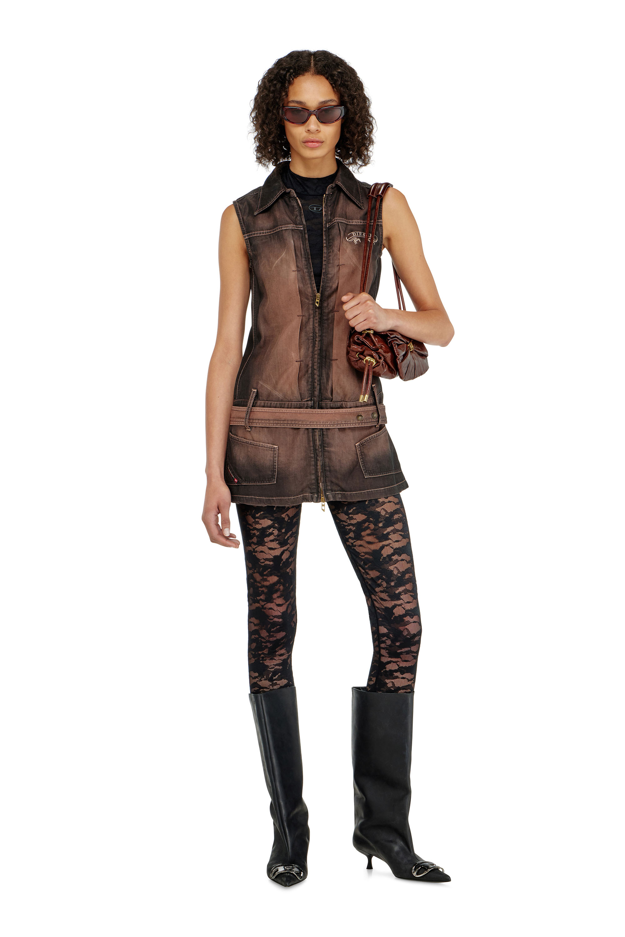 Diesel - HAYLEY-UTLT, Leggings de encaje de nailon camouflage Mujer in ToBeDefined - 5