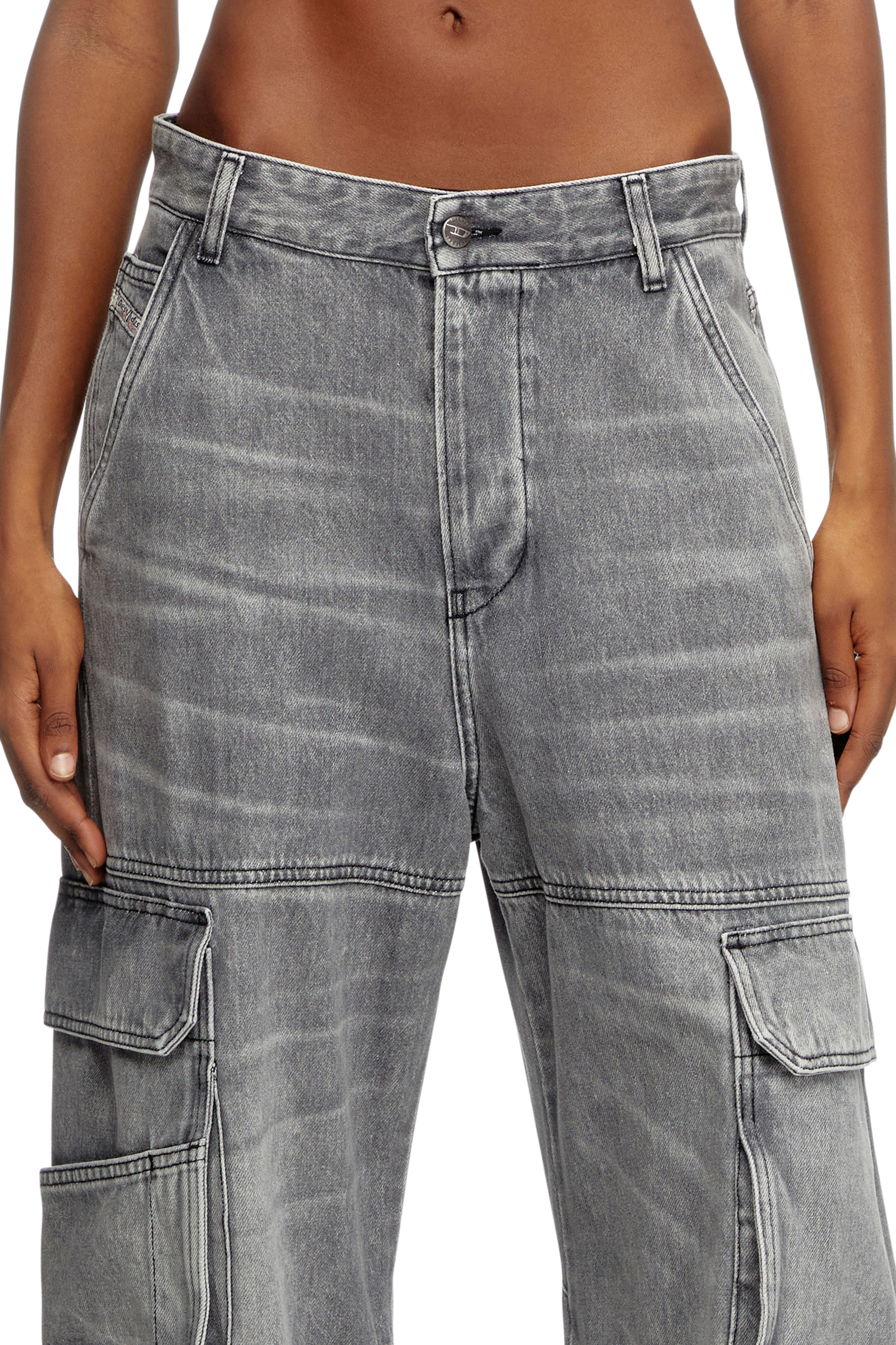 Diesel - Relaxed Jeans 1996 D-Sire 0DCBE Mujer, Gris Claro - 3