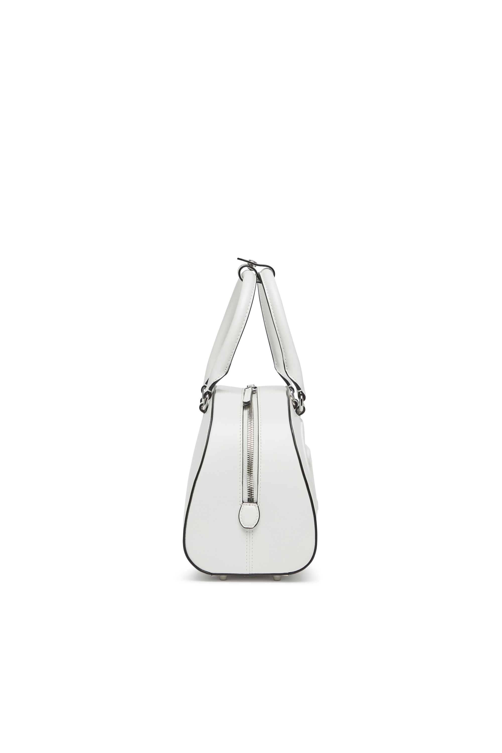 Diesel - 1DR DOME TOP HANDLE, Bolso de cuero tipo bowling Mujer in Blanco - 3