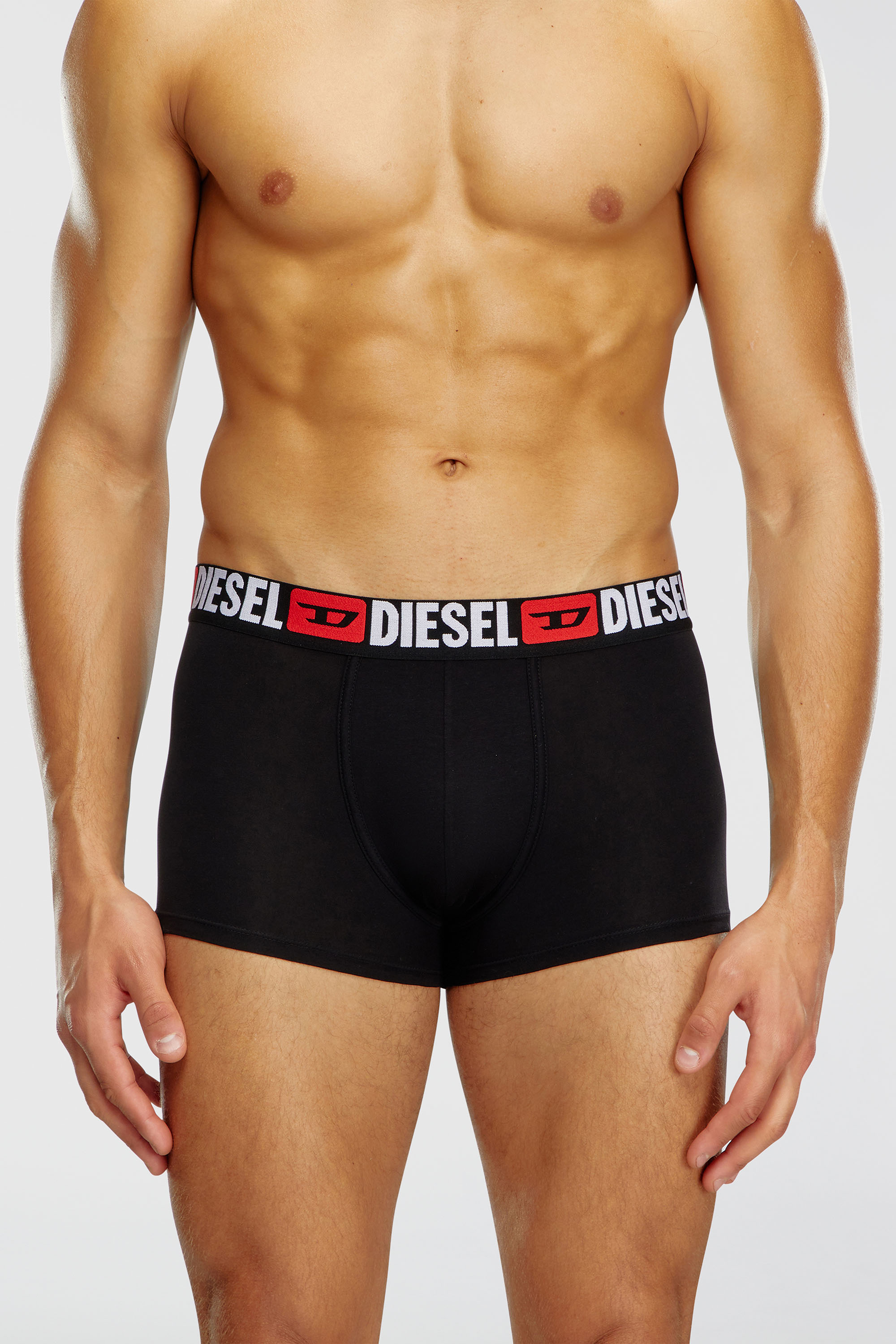 Diesel - UMBX-DAMIENTHREEPACK, Paquete de tres calzoncillos b&oacute;xer con logotipo en la cintura Hombre in Negro - 2